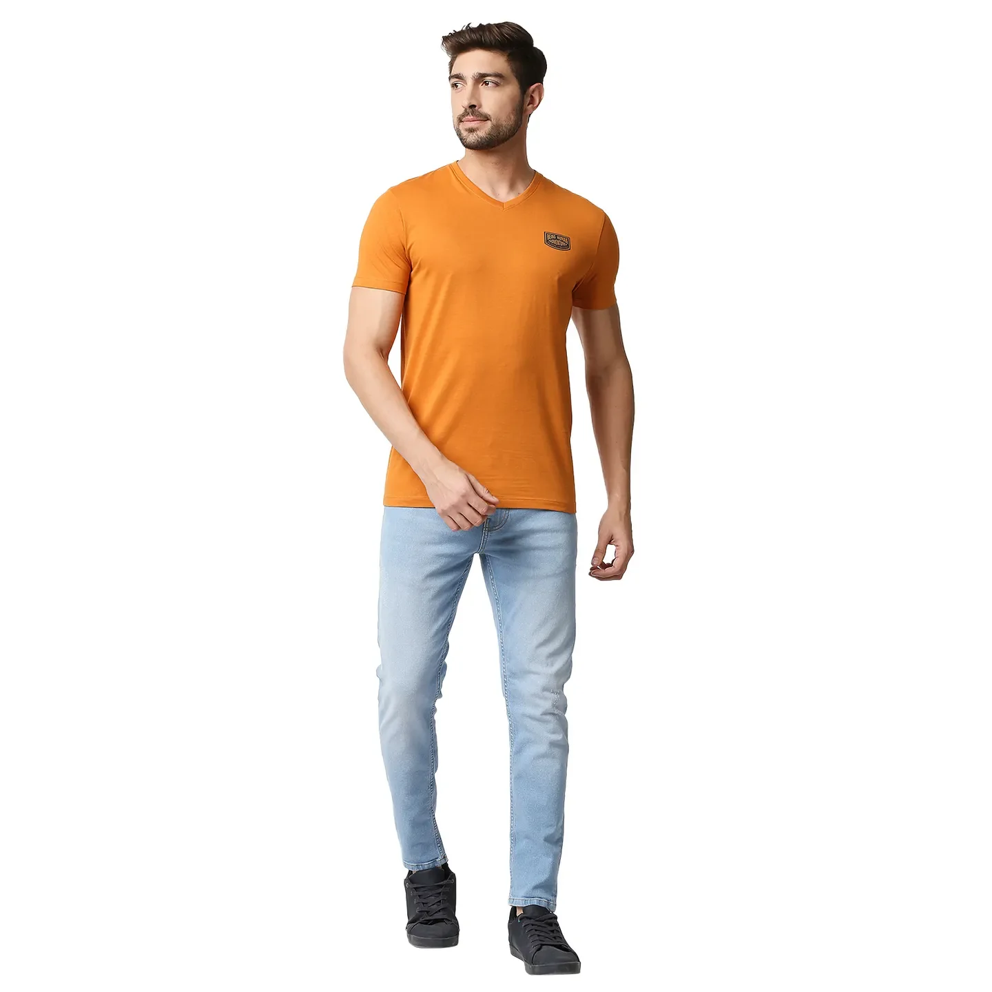 Yellow Regular Fit Men's Short Sleeves T-Shirt by Being Human Clothing - Image 6