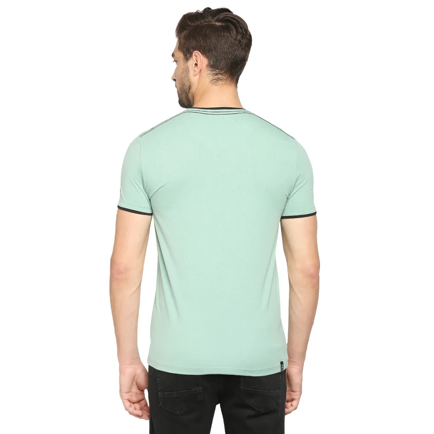 Green Regular Fit Men's Short Sleeves T-Shirt by Being Human Clothing - Image 6