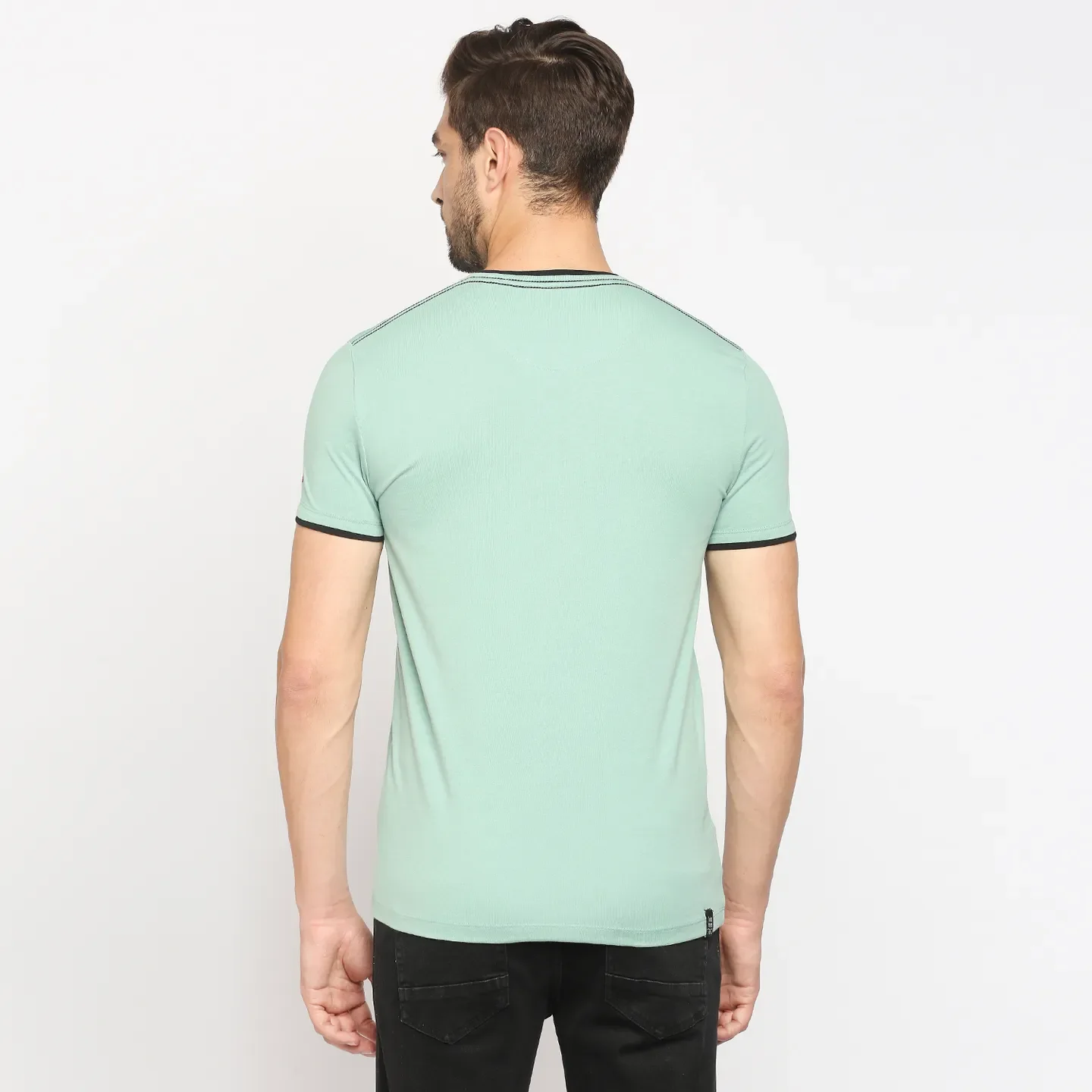 Green Regular Fit Men's Short Sleeves T-Shirt by Being Human Clothing - Image 7