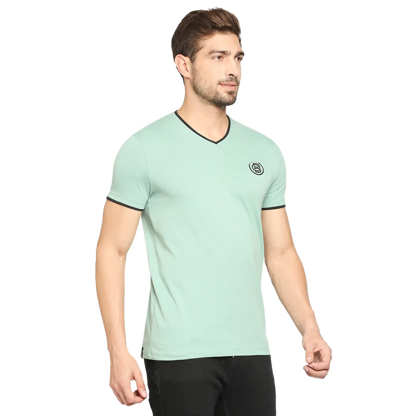 Green Regular Fit Men's Short Sleeves T-Shirt by Being Human Clothing - Image 8