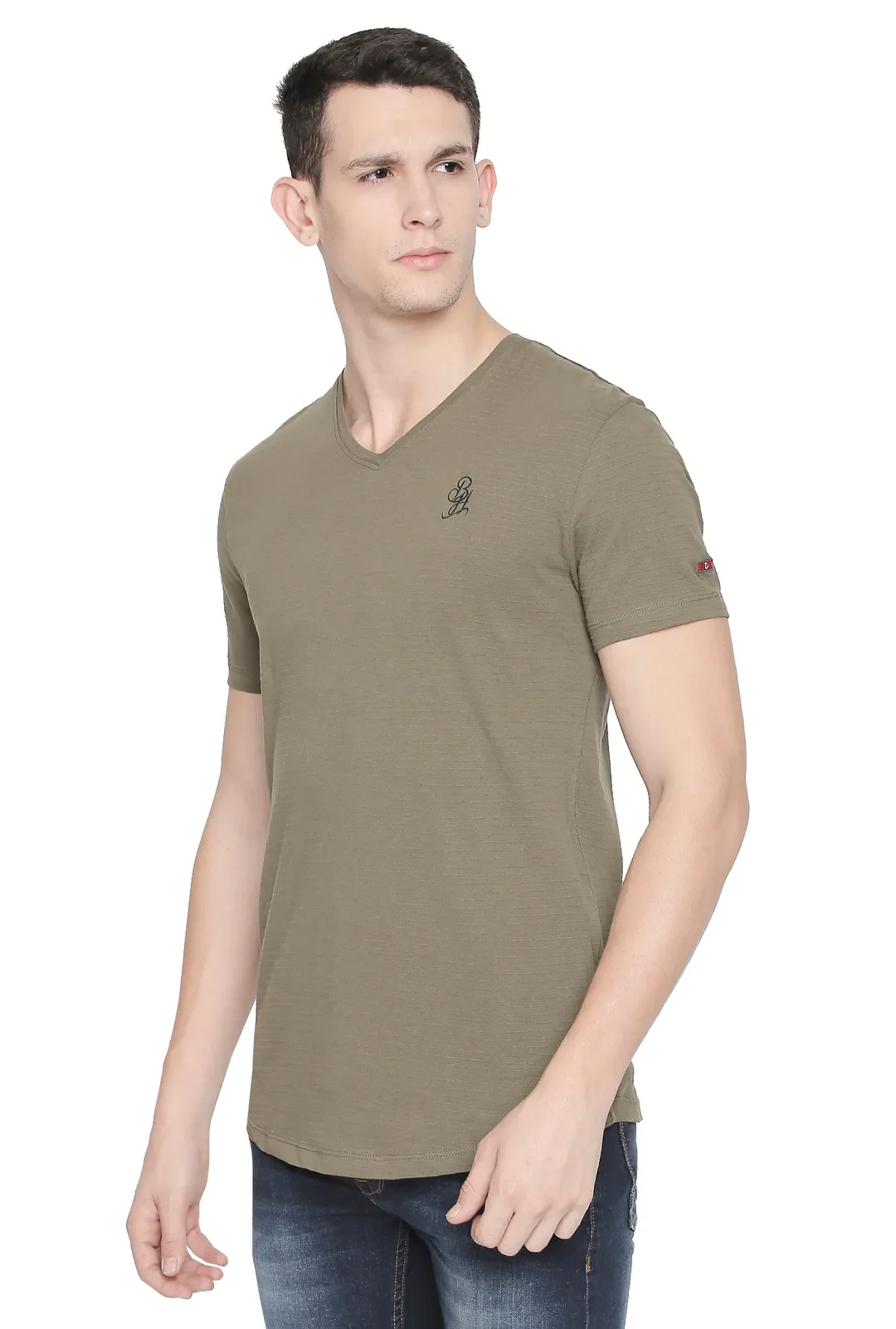 Green Regular Fit Men's Short Sleeves T-Shirt by Being Human Clothing - Image 5