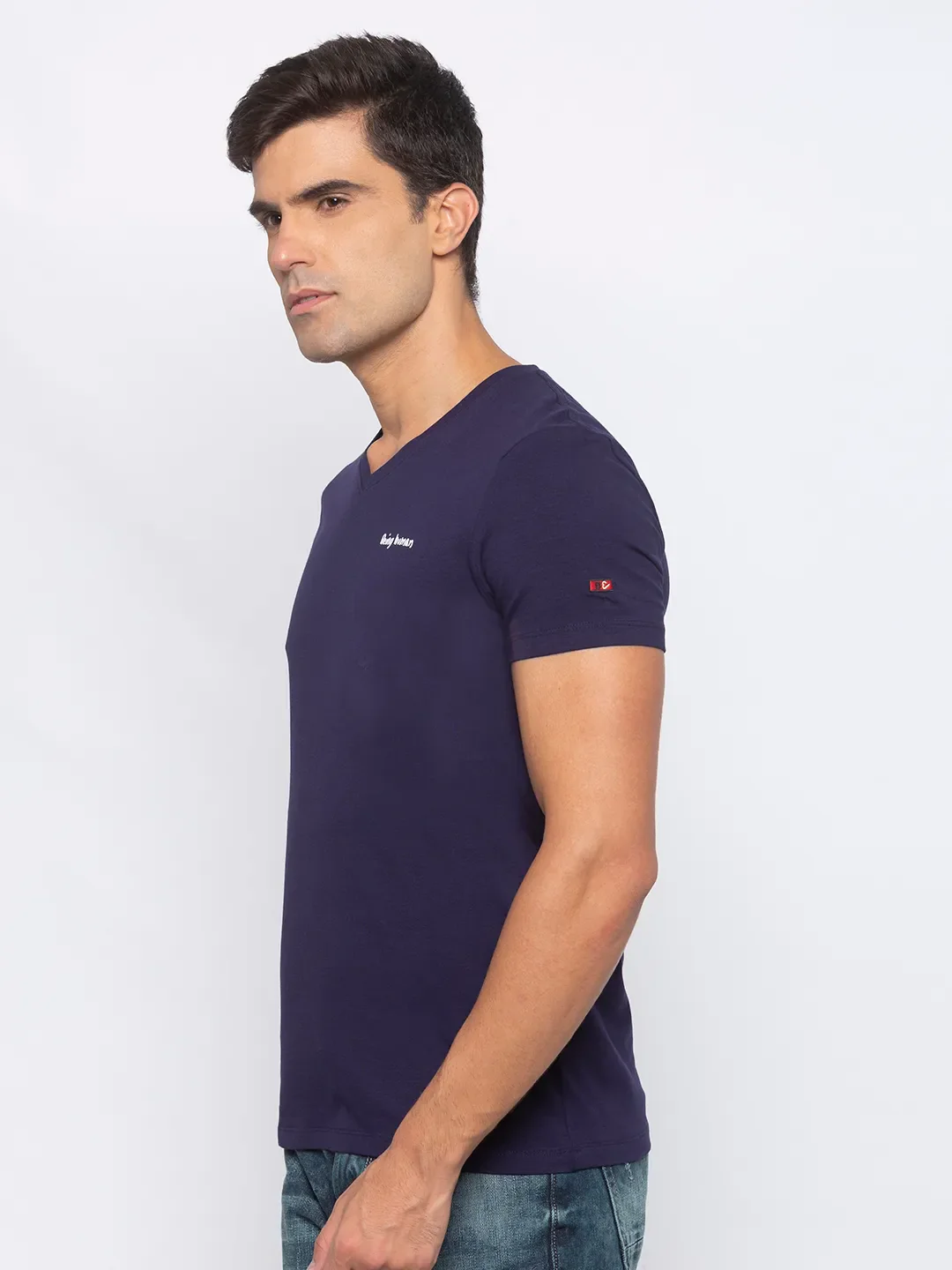 Blue Regular Fit Men's Short Sleeves T-Shirt by Being Human Clothing - Image 2