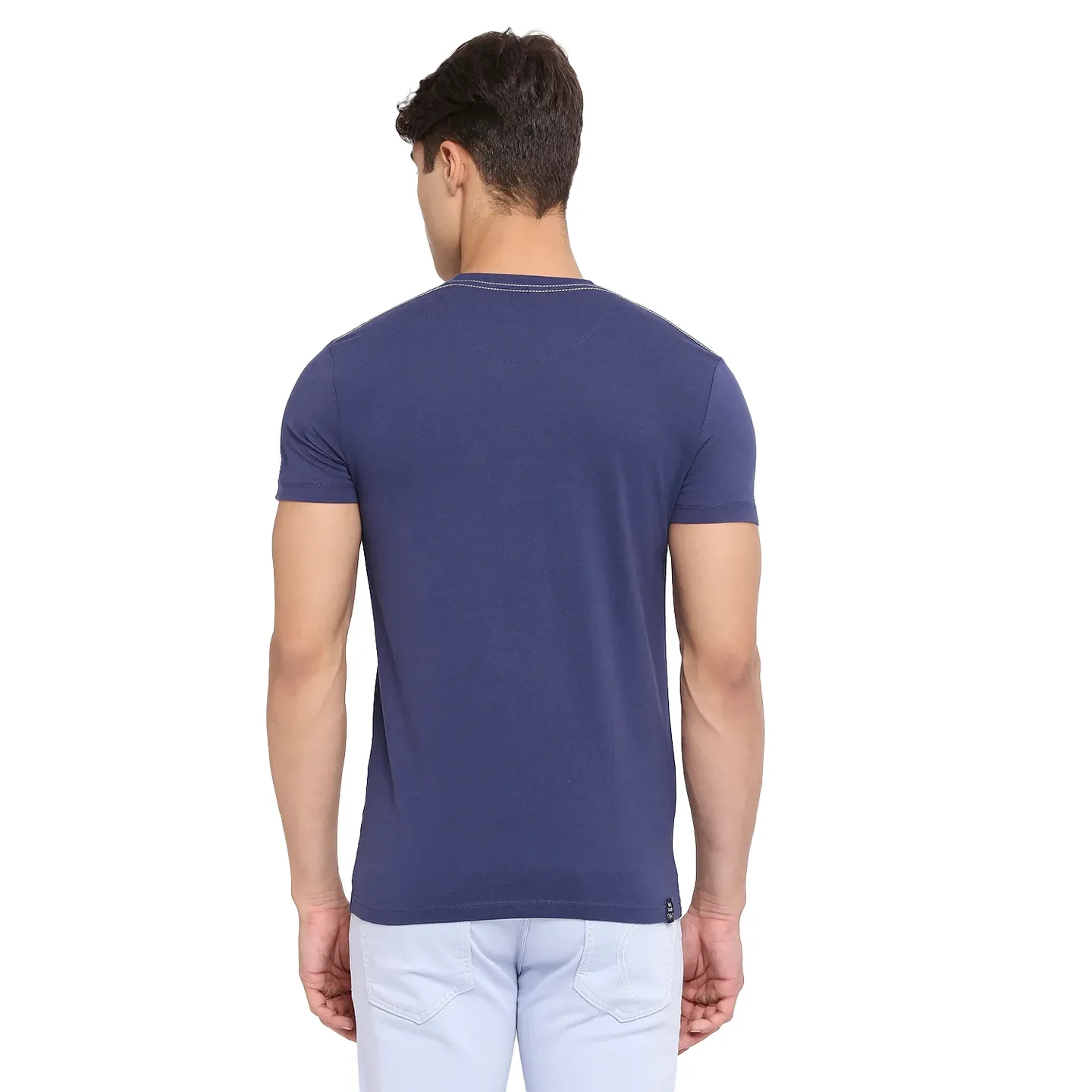 Blue Regular Fit Men's Short Sleeves T-Shirt by Being Human Clothing - Image 10
