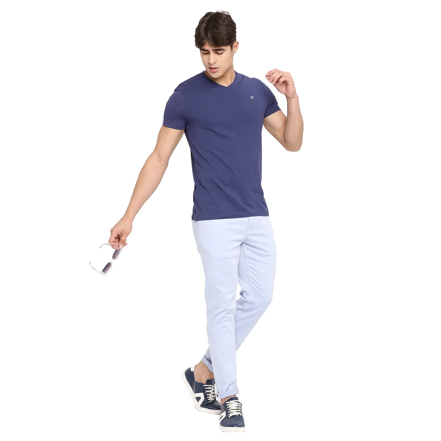 Blue Regular Fit Men's Short Sleeves T-Shirt by Being Human Clothing - Image 12
