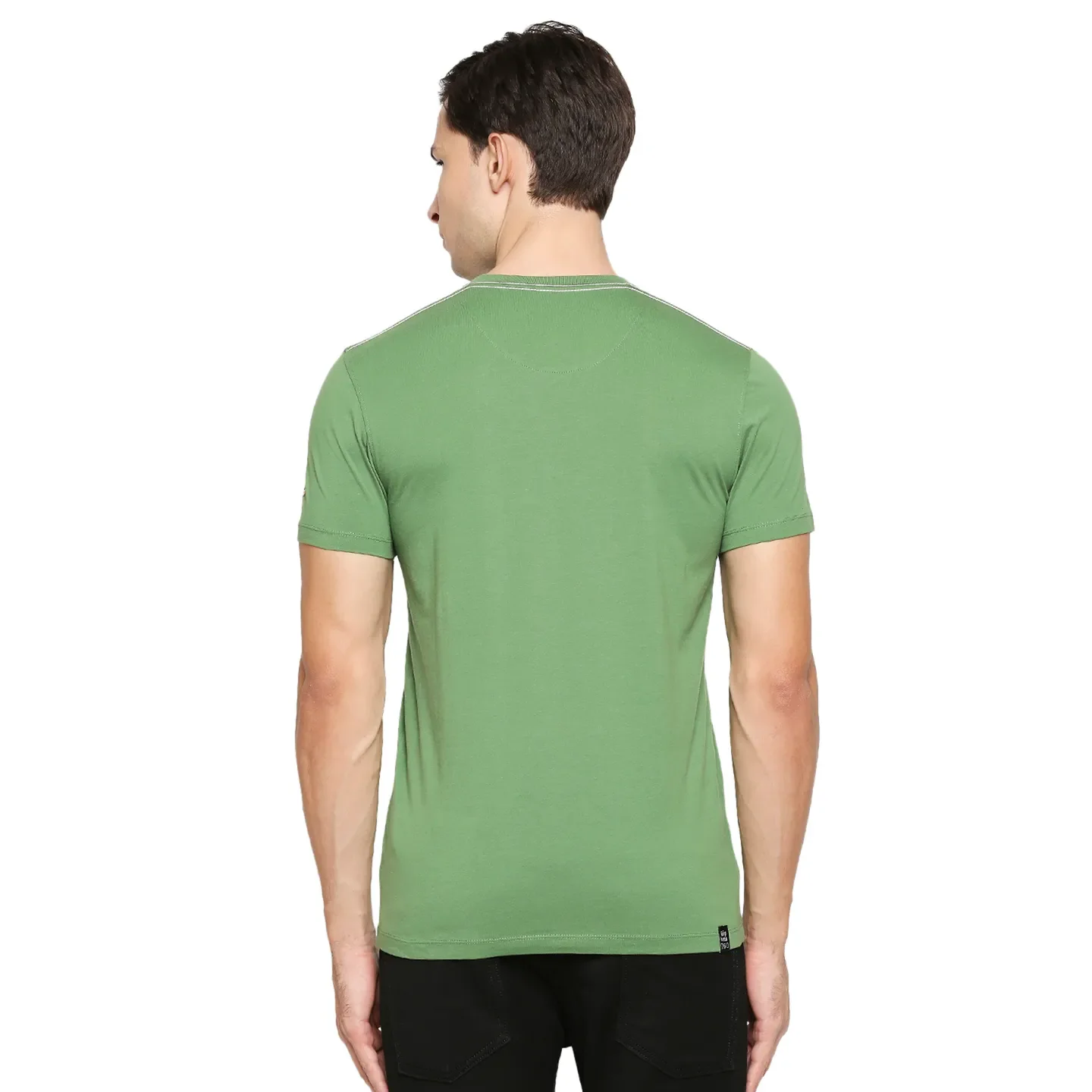 Green Regular Fit Men's Short Sleeves T-Shirt by Being Human Clothing - Image 4