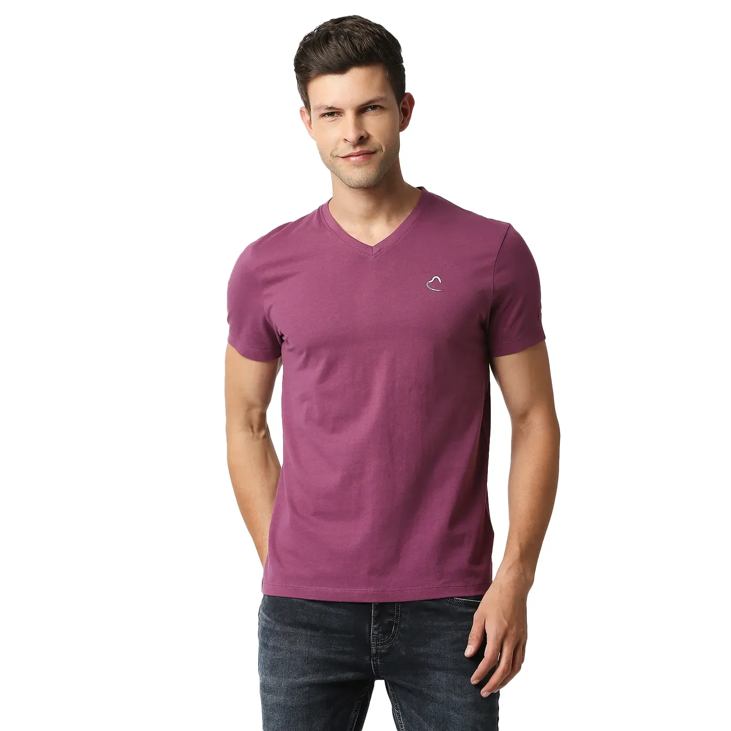 Pink Regular Fit Men's Short Sleeves T-Shirt by Being Human Clothing