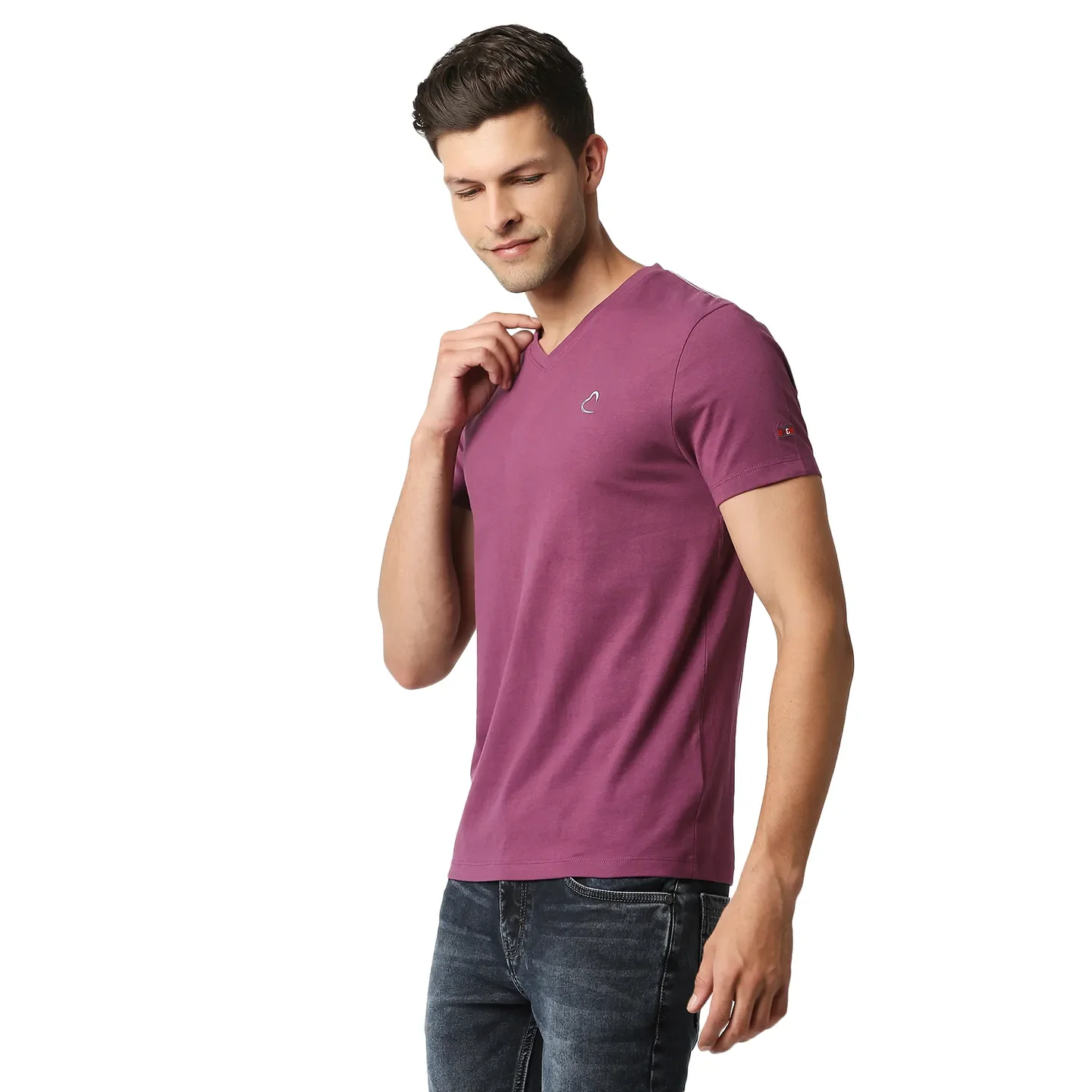 Pink Regular Fit Men's Short Sleeves T-Shirt by Being Human Clothing - Image 2