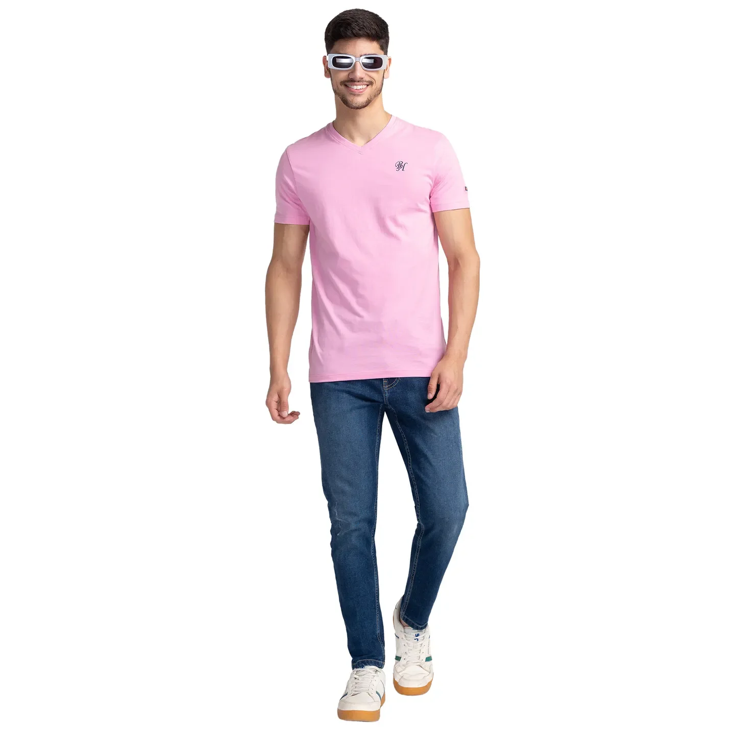 Pink Regular Fit Men's Short Sleeves T-Shirt by Being Human Clothing - Image 6
