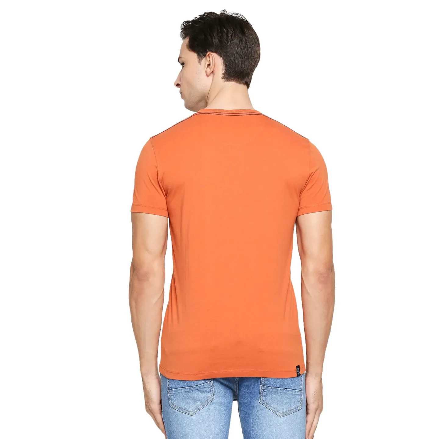 Brown Regular Fit Men's Short Sleeves T-Shirt by Being Human Clothing - Image 4