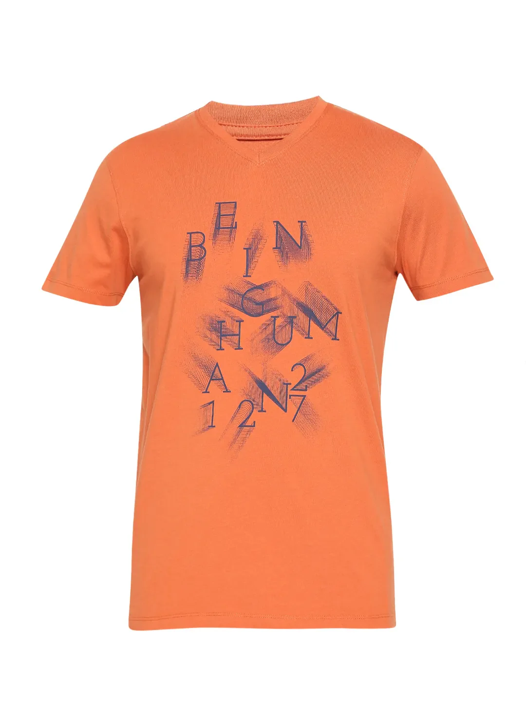 Brown Regular Fit Men's Short Sleeves T-Shirt by Being Human Clothing - Image 7
