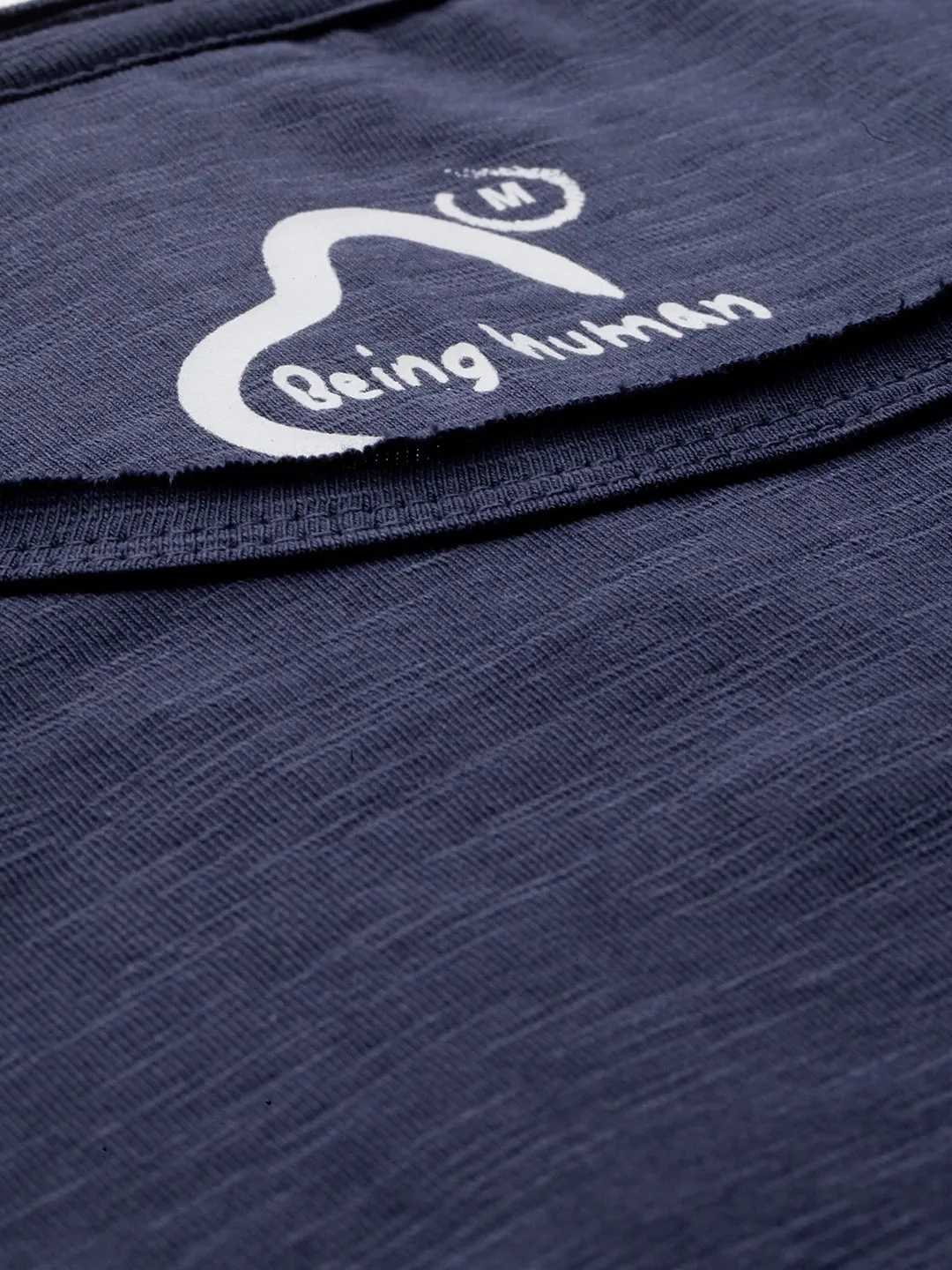 Navy Regular Fit Men's Short Sleeves T-Shirt by Being Human Clothing - Image 5