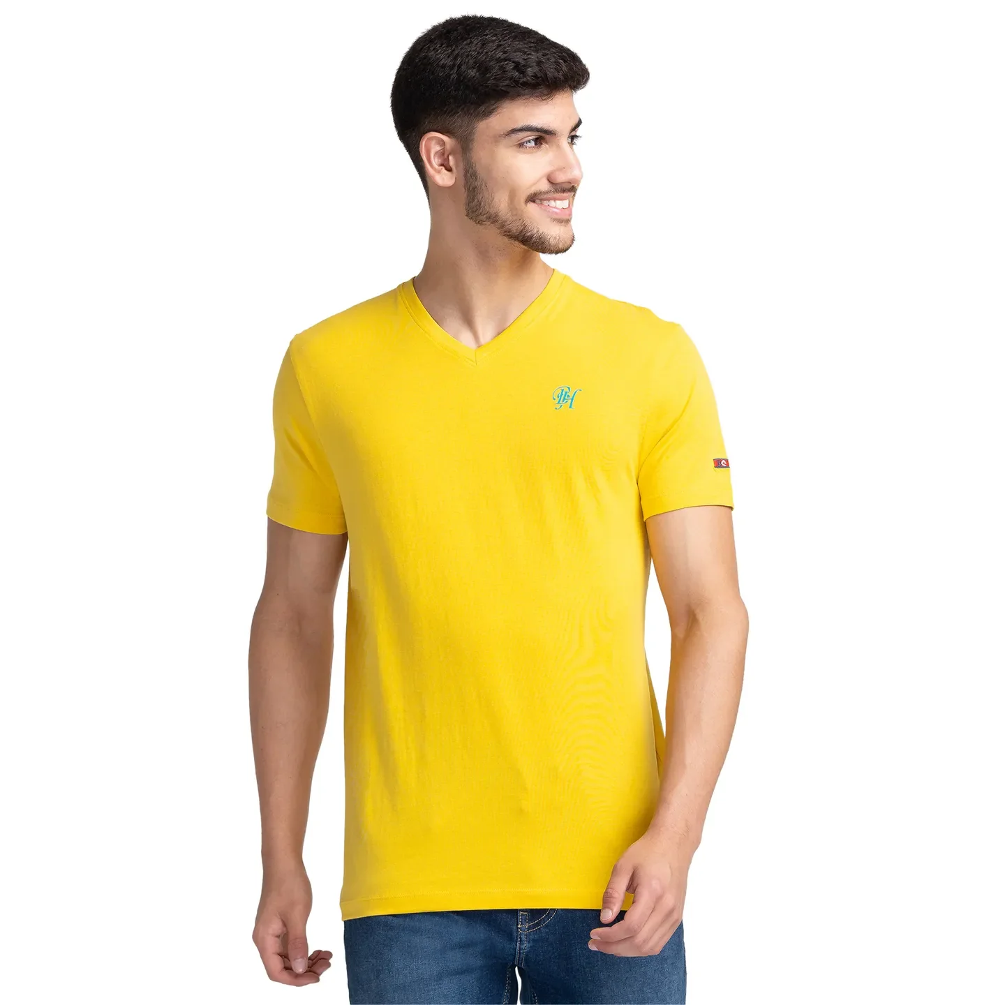 Yellow Regular Fit Men's Short Sleeves T-Shirt by Being Human Clothing