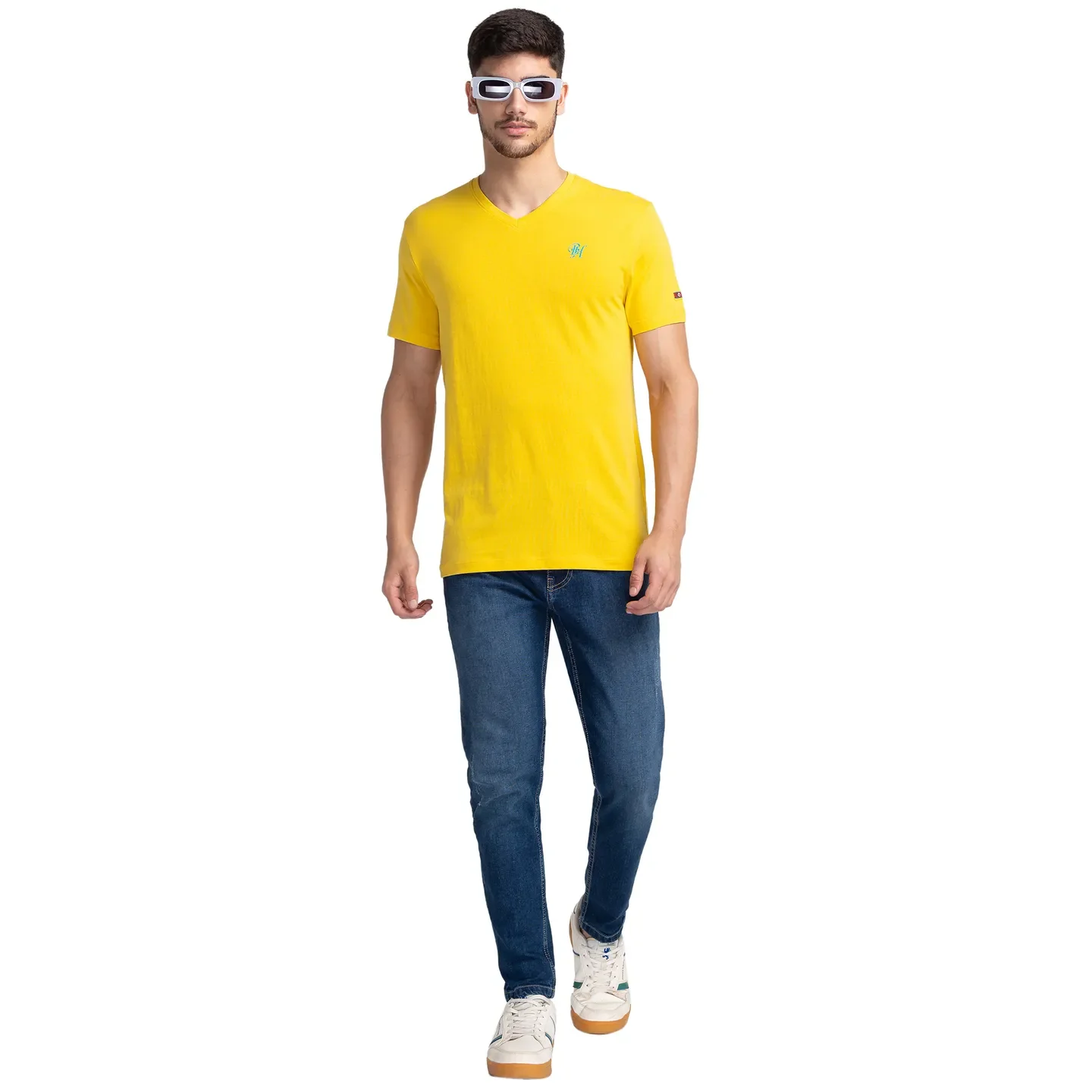 Yellow Regular Fit Men's Short Sleeves T-Shirt by Being Human Clothing - Image 6