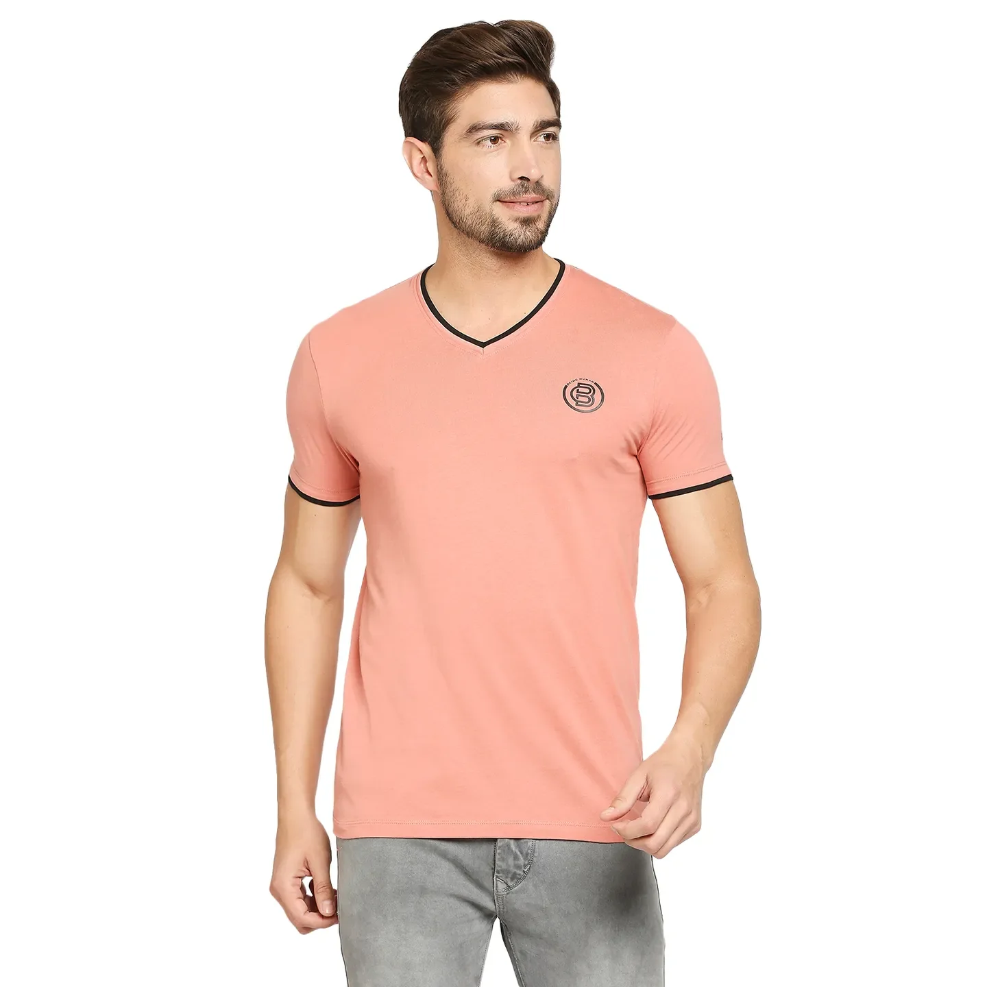 Red Regular Fit Men's Short Sleeves T-Shirt by Being Human Clothing