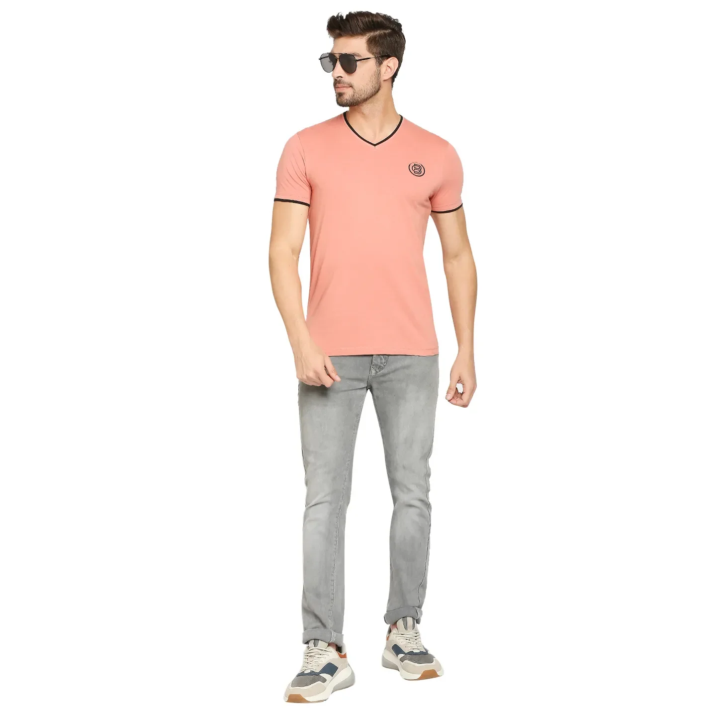 Red Regular Fit Men's Short Sleeves T-Shirt by Being Human Clothing - Image 7