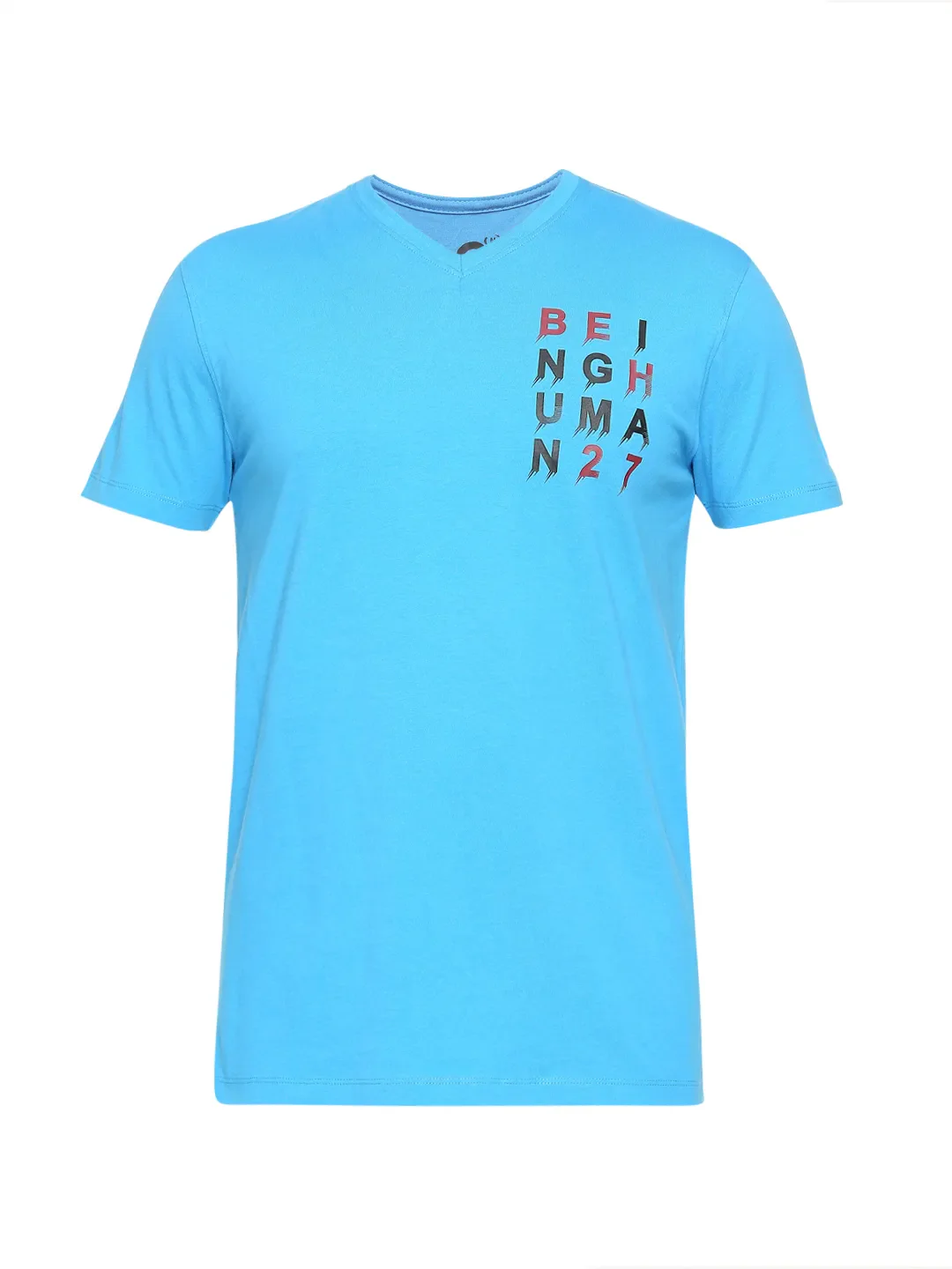 Blue Regular Fit Men's Short Sleeves T-Shirt by Being Human Clothing - Image 7