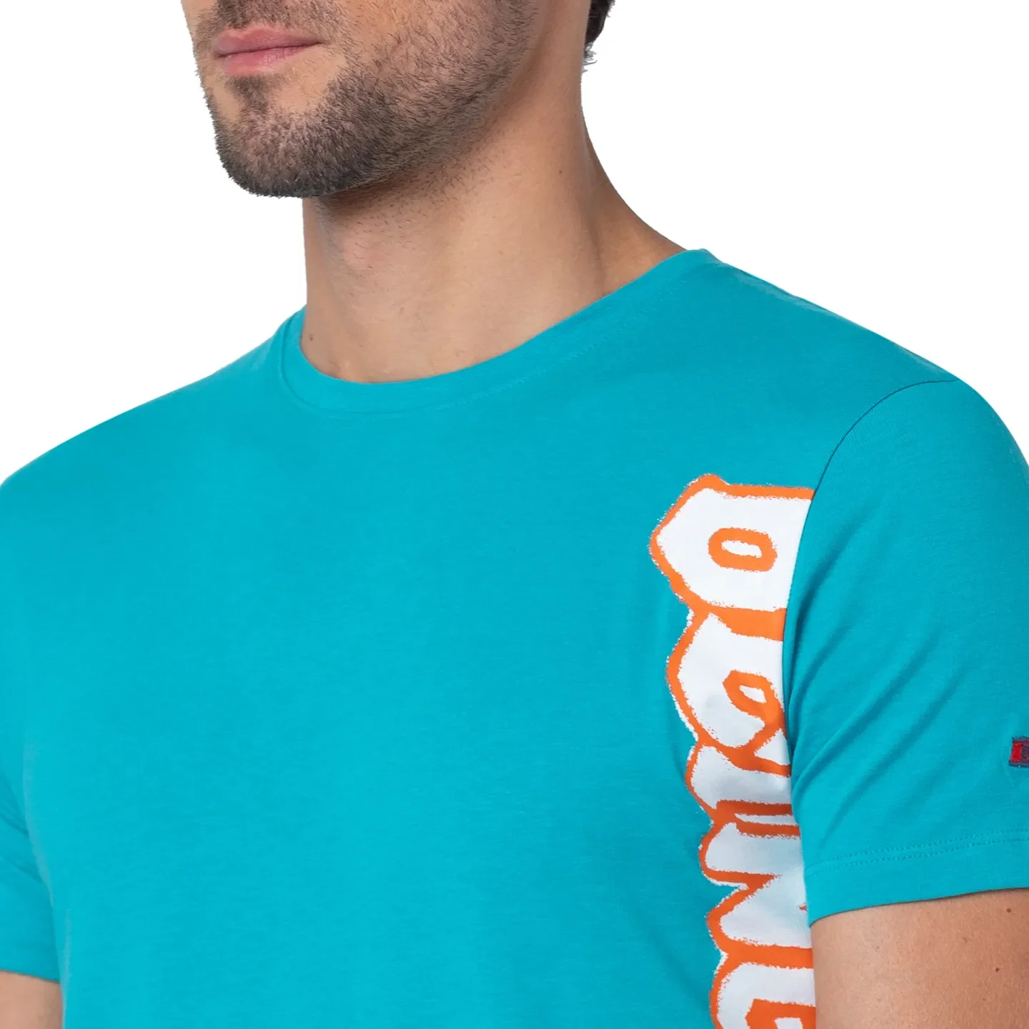 Viridian Green Regular Fit V Neck Men's T-Shirt by Being Human Clothing - Image 5