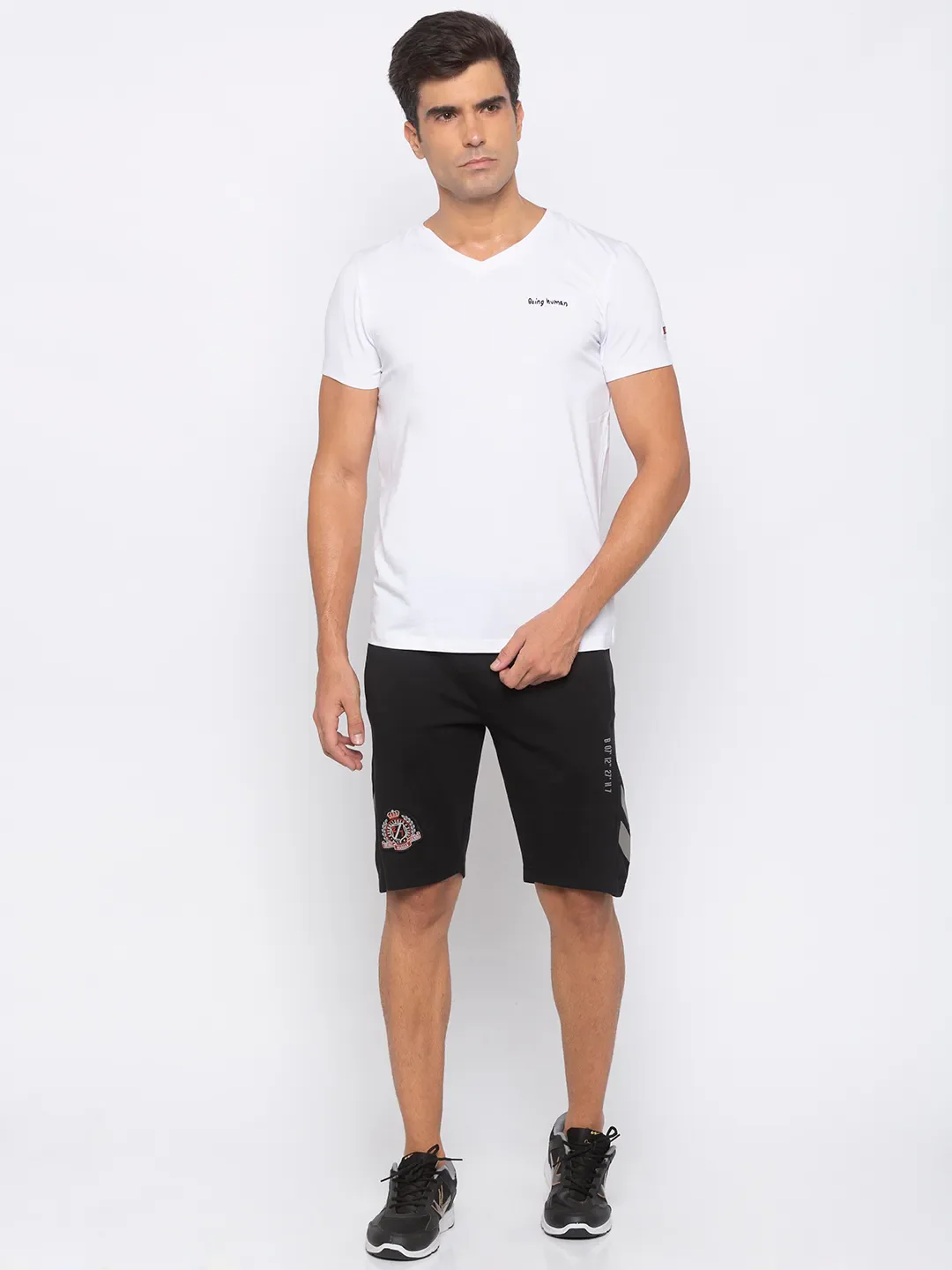 White Regular Fit Men's Short Sleeves T-Shirt by Being Human Clothing - Image 5