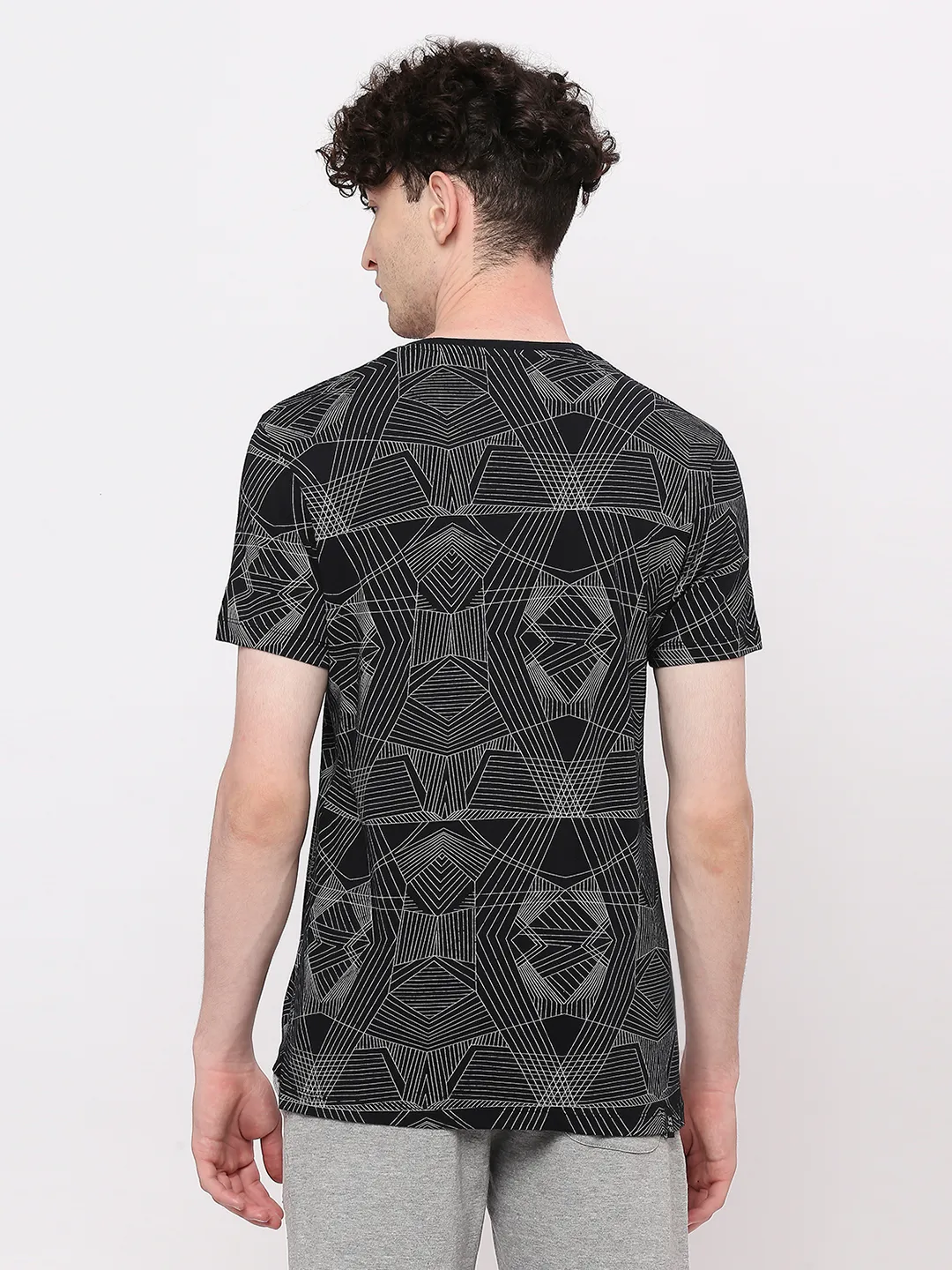 Black Regular Fit Men's Short Sleeves T-Shirt by Being Human Clothing - Image 4