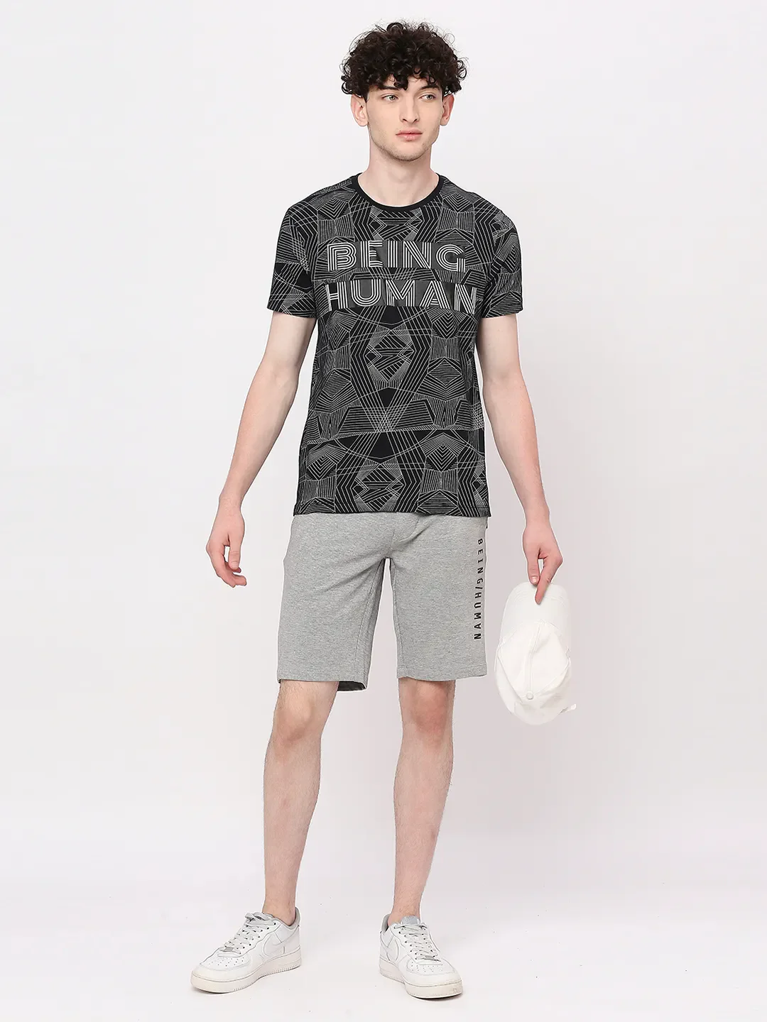 Black Regular Fit Men's Short Sleeves T-Shirt by Being Human Clothing - Image 6