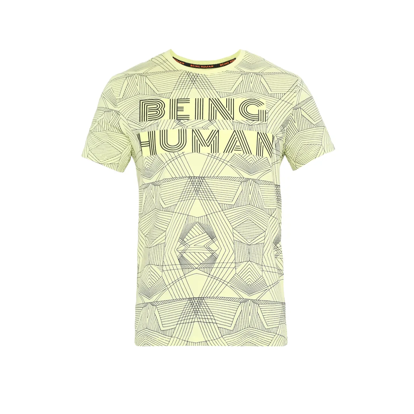 Wax Yellow Regular Fit Round Neck Men's T-Shirt by Being Human Clothing - Image 7
