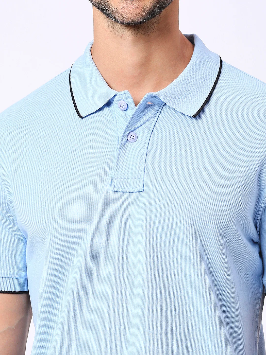 Blue Regular Fit Men's Polo T-Shirt by Being Human Clothing - Image 5