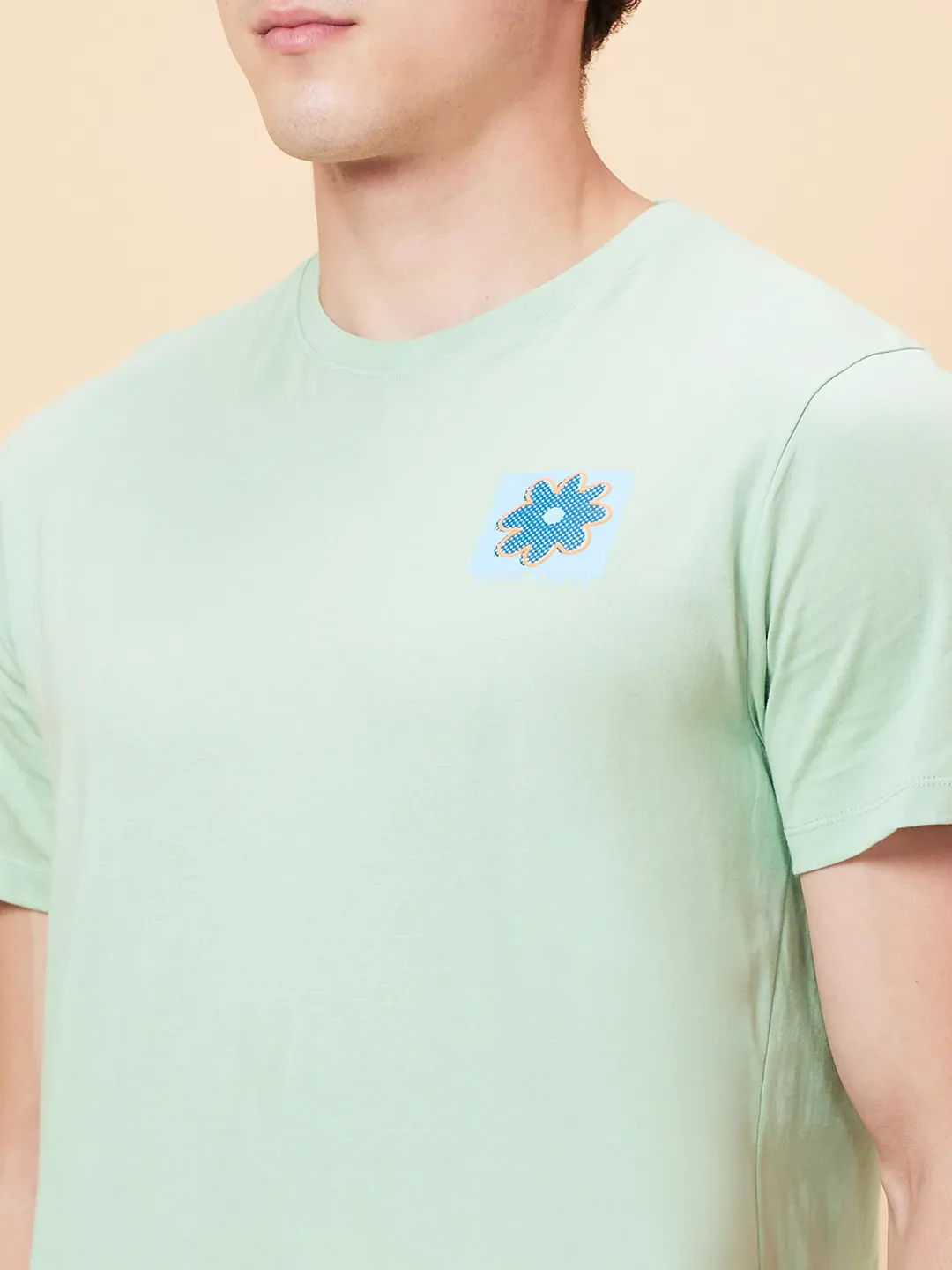 Green Foam Semi Fit Round Neck Men's T-Shirt by Being Human Clothing - Image 5