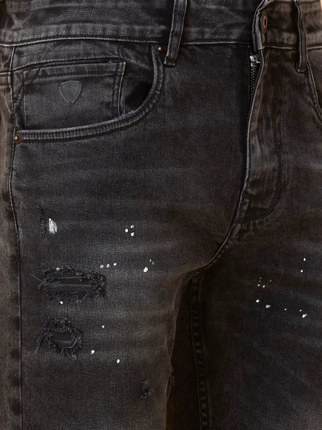Black Regular Fit Shorts For Men By Being Human Clothing - Image 5