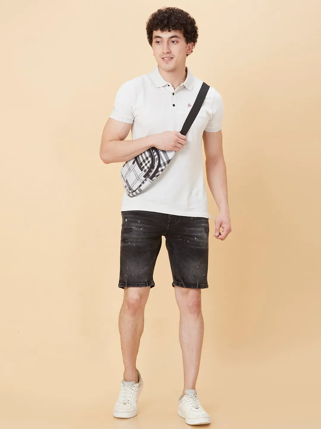 Black Regular Fit Shorts For Men By Being Human Clothing - Image 6
