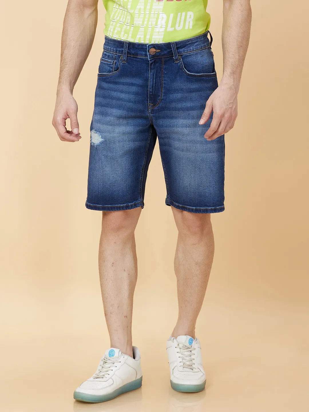 Blue Shorts Fit Men's Shorts by Being Human Clothing