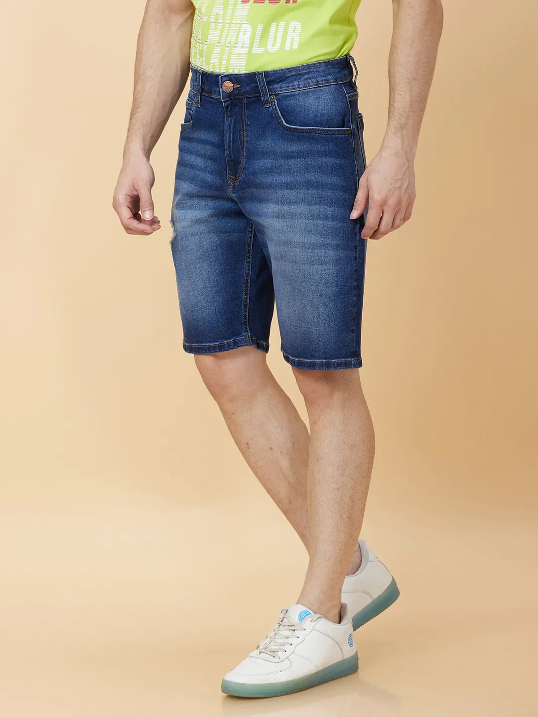 Blue Shorts Fit Men's Shorts by Being Human Clothing - Image 3