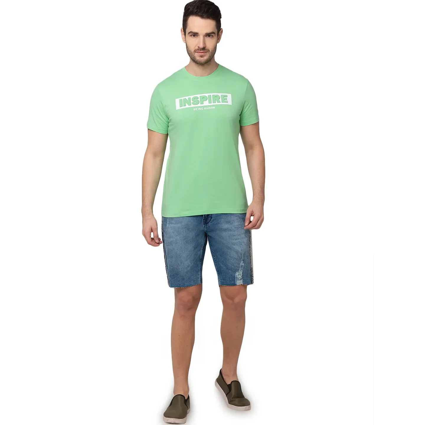 Blue Shorts Fit Men's Shorts by Being Human Clothing - Image 4