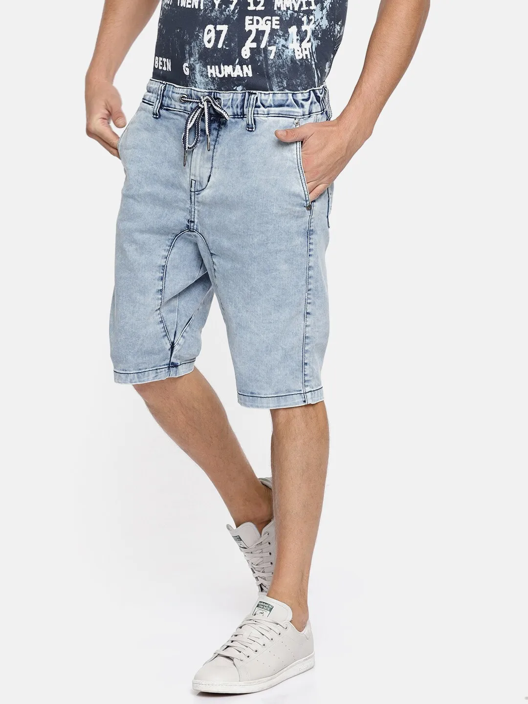 Blue Shorts Fit Men's Shorts by Being Human Clothing - Image 2