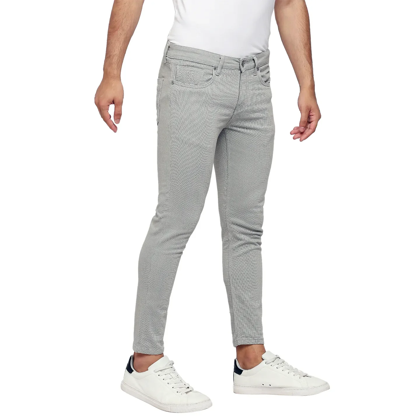 Green Skinny Cropped Fit Men's Chinos by Being Human Clothing - Image 3