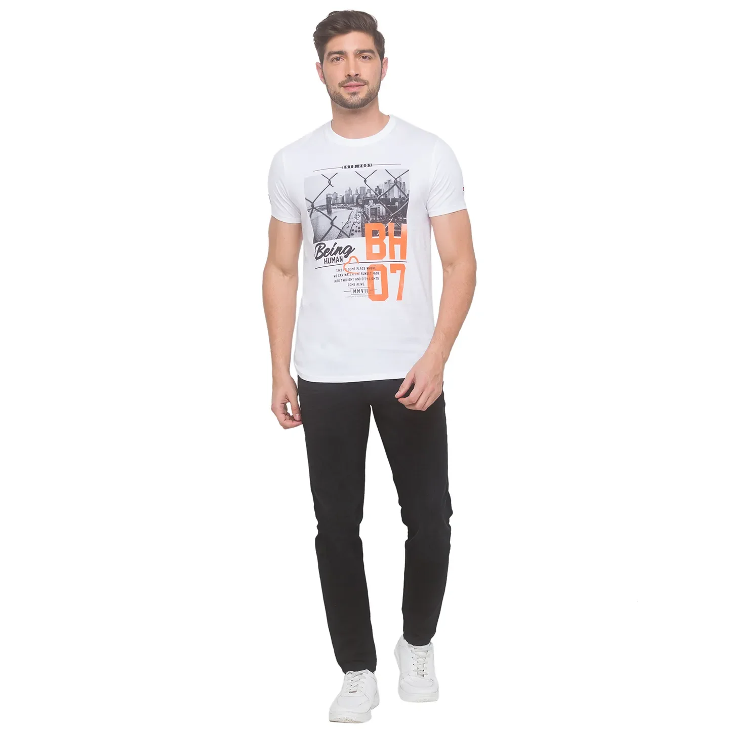 Black Skinny Cropped Fit Men's Denims by Being Human Clothing - Image 5