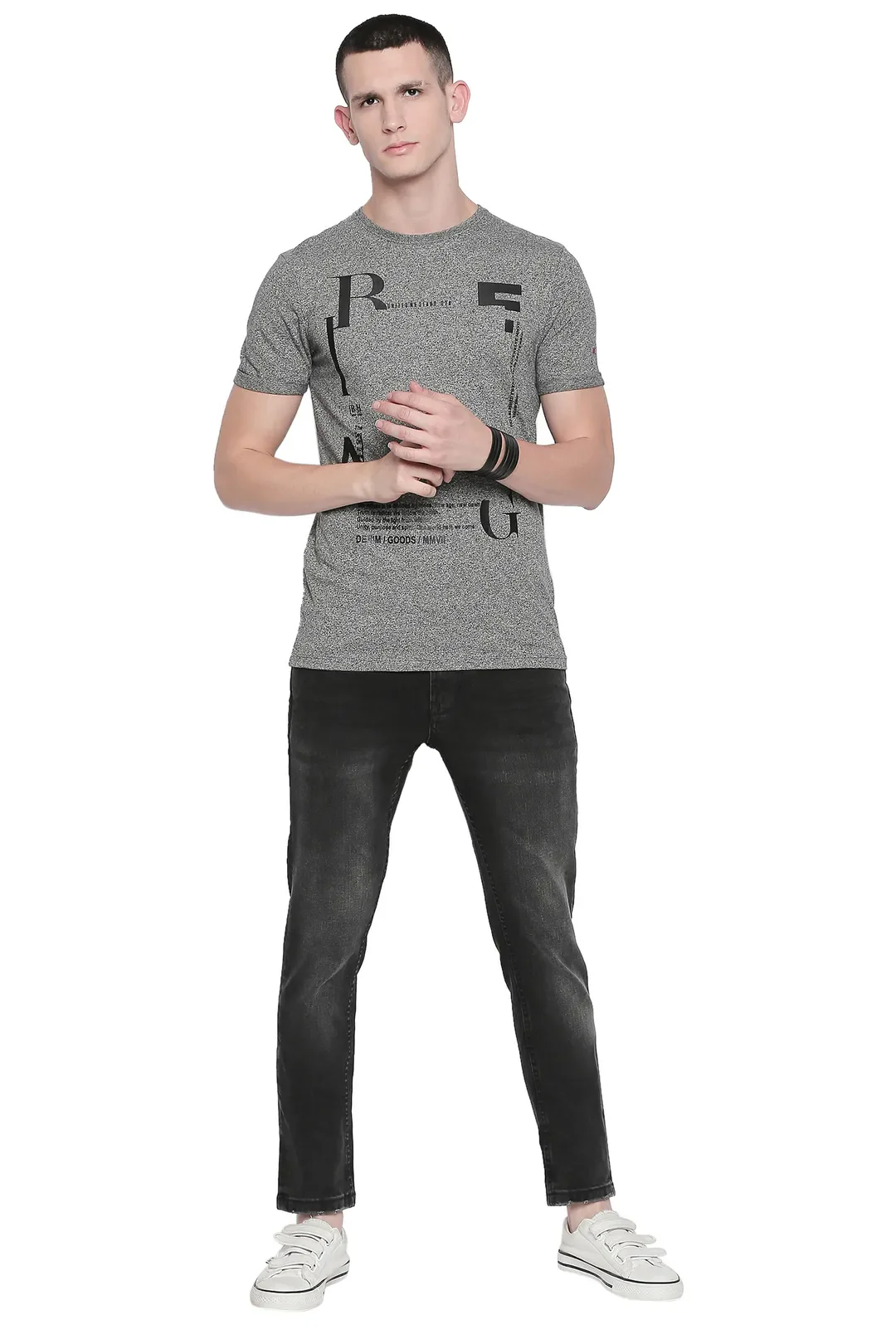 Black Skinny Cropped Fit Men's Denims by Being Human Clothing - Image 5