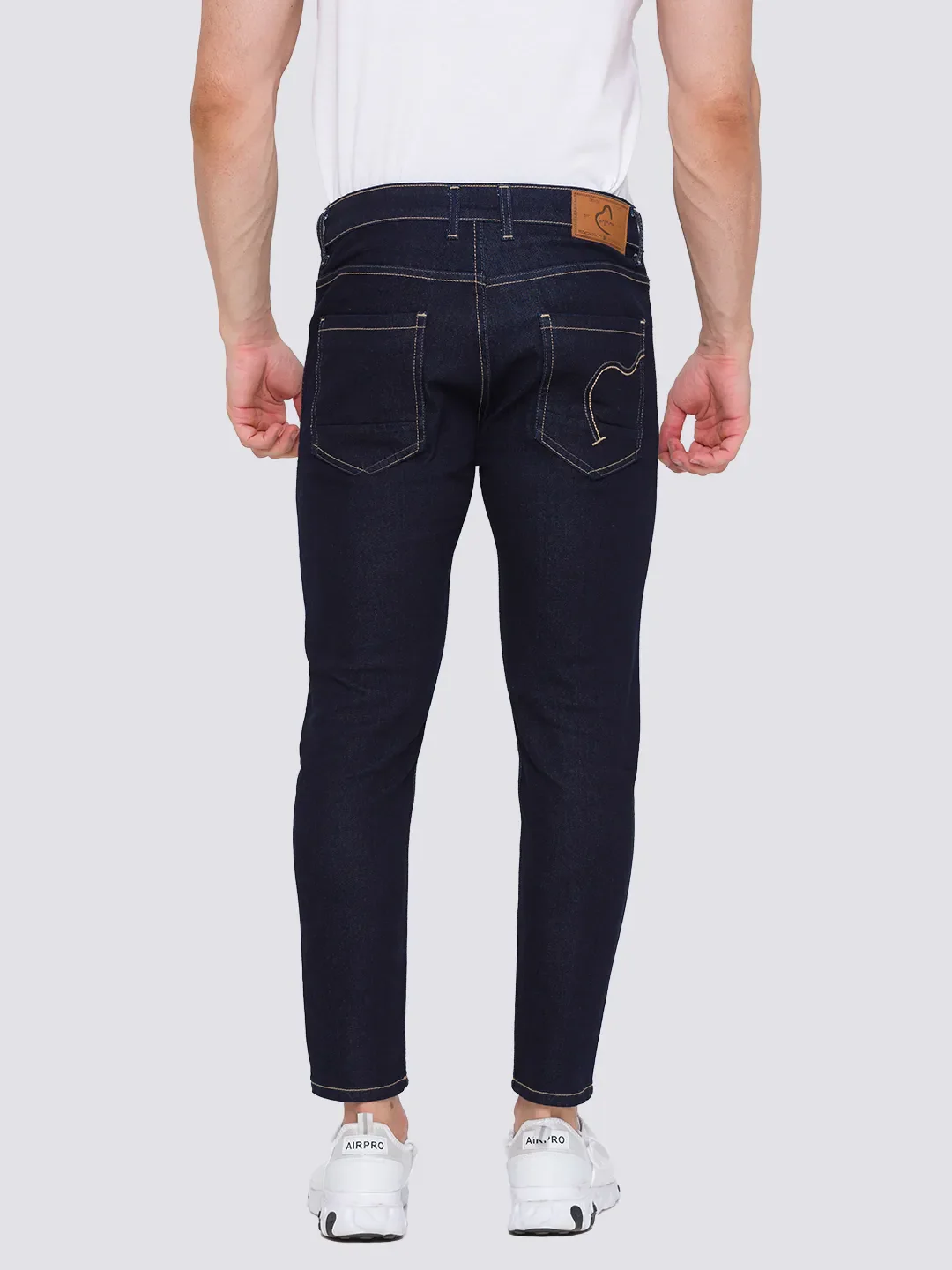 Blue Skinny Cropped Fit Men's Denims by Being Human Clothing - Image 3