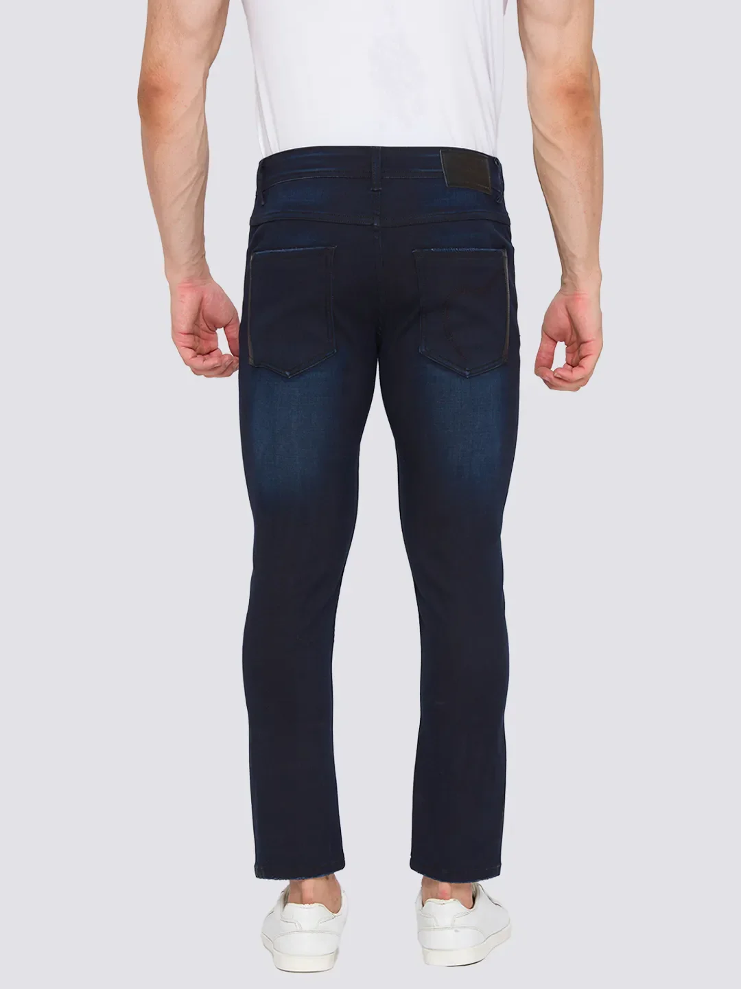 Blue Skinny Cropped Fit Men's Denims by Being Human Clothing - Image 3