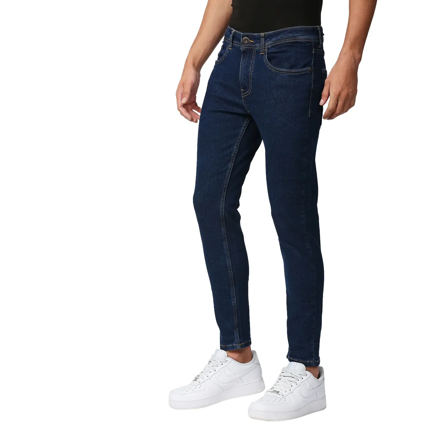Blue Skinny Cropped Fit Men's Denims by Being Human Clothing - Image 2