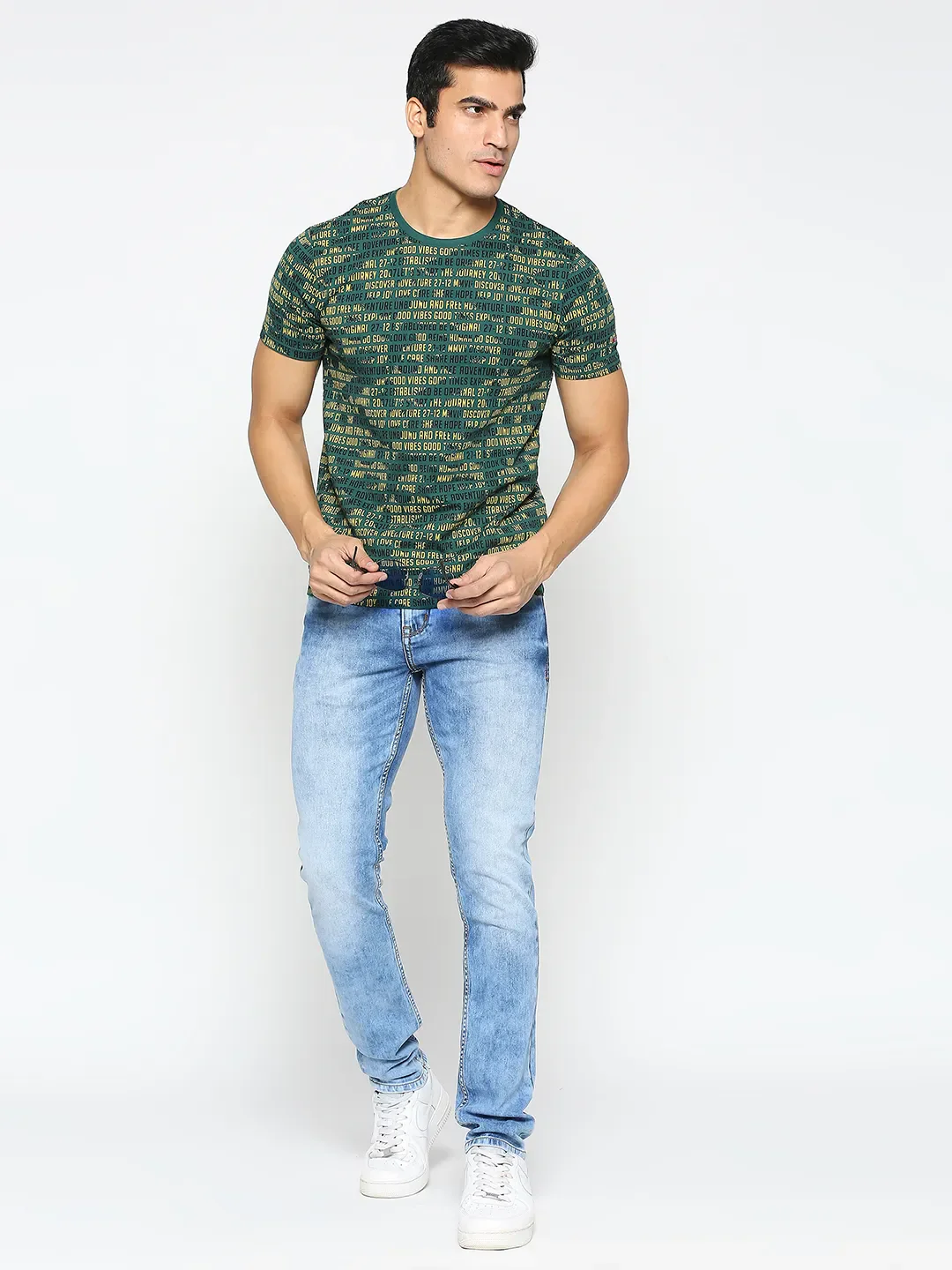Blue Skinny Cut Fit Men's Denims by Being Human Clothing - Image 6