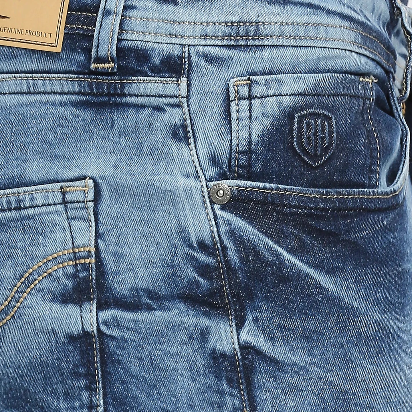 Blue Skinny Cropped Fit Men's Denims by Being Human Clothing - Image 2