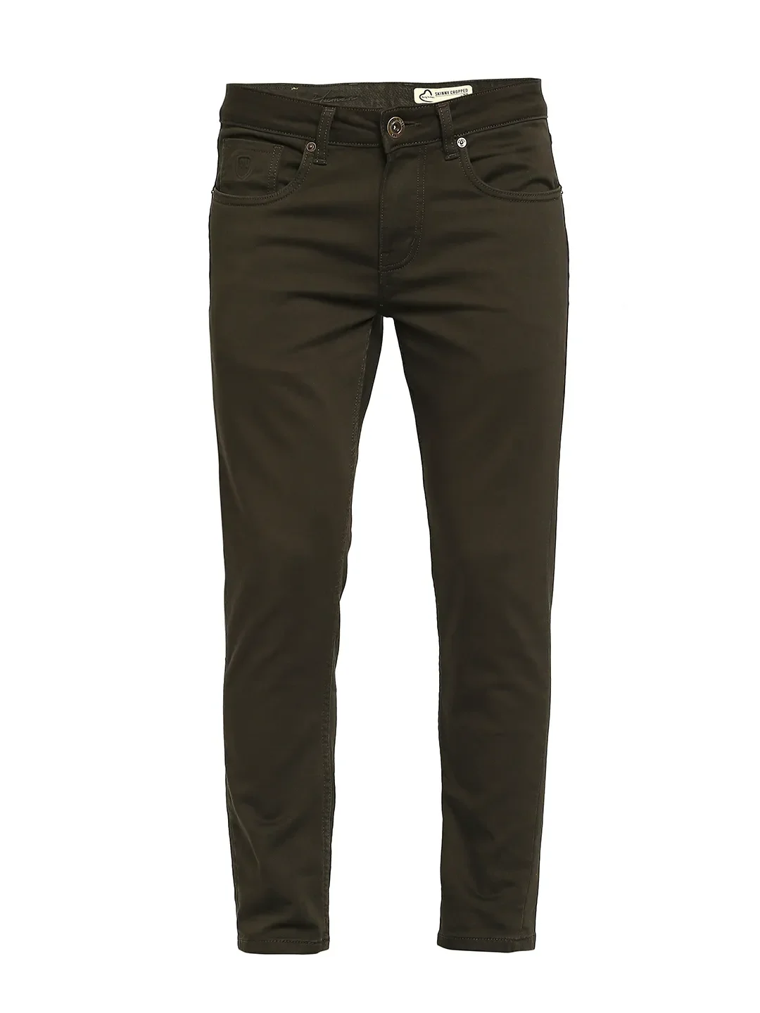 Olive Skinny Cropped Fit Men's Denims by Being Human Clothing - Image 6