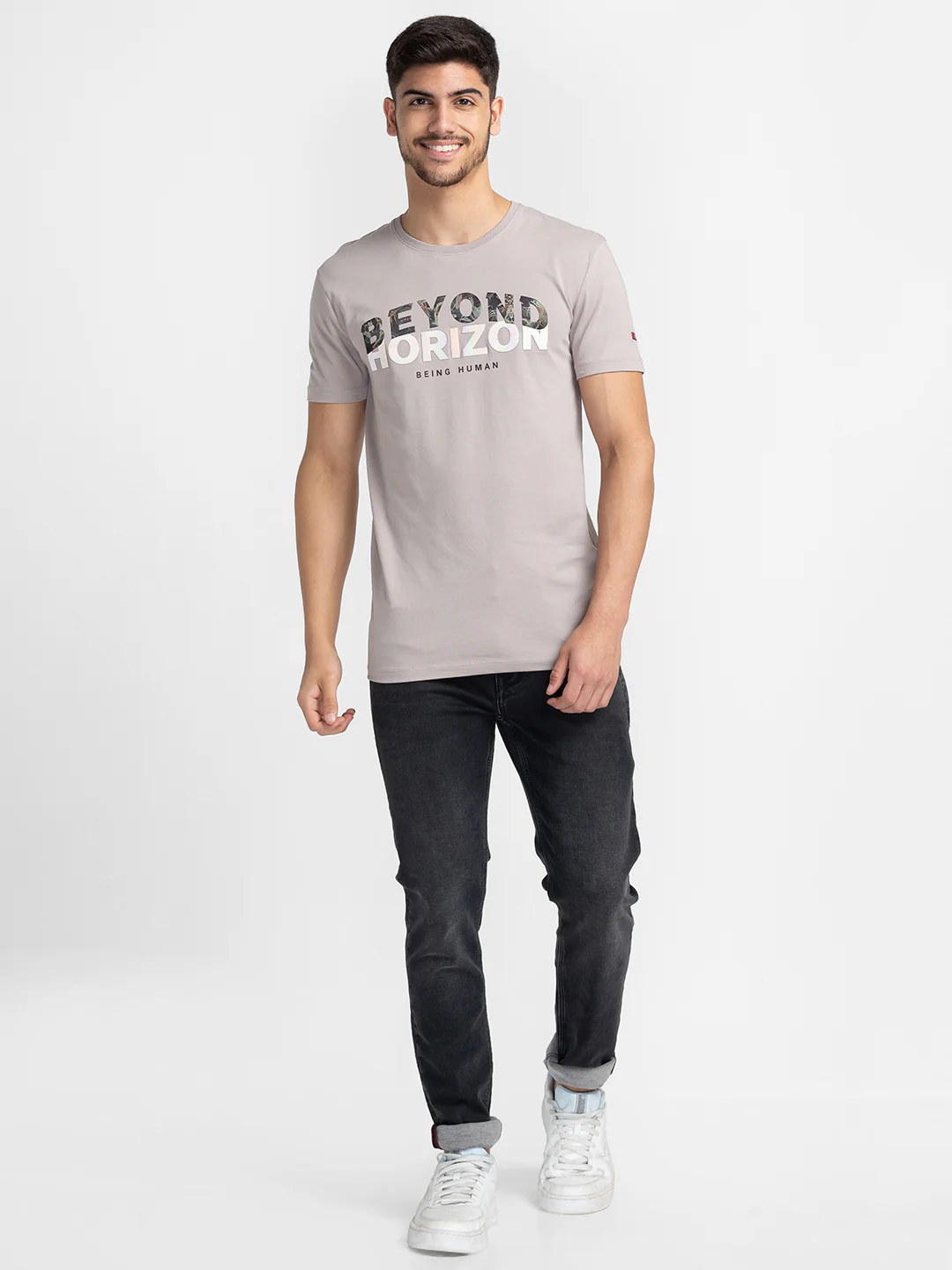 Black Skinny Fit Denims For Men By Being Human Clothing - Image 2