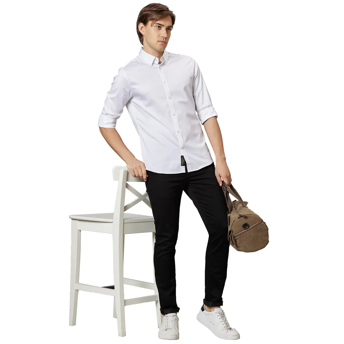 Black Skinny Straight Fit Men's Denims by Being Human Clothing - Image 5
