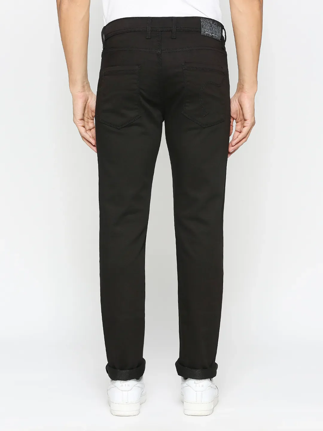 Black Skinny Straight Fit Men's Denims by Being Human Clothing - Image 4