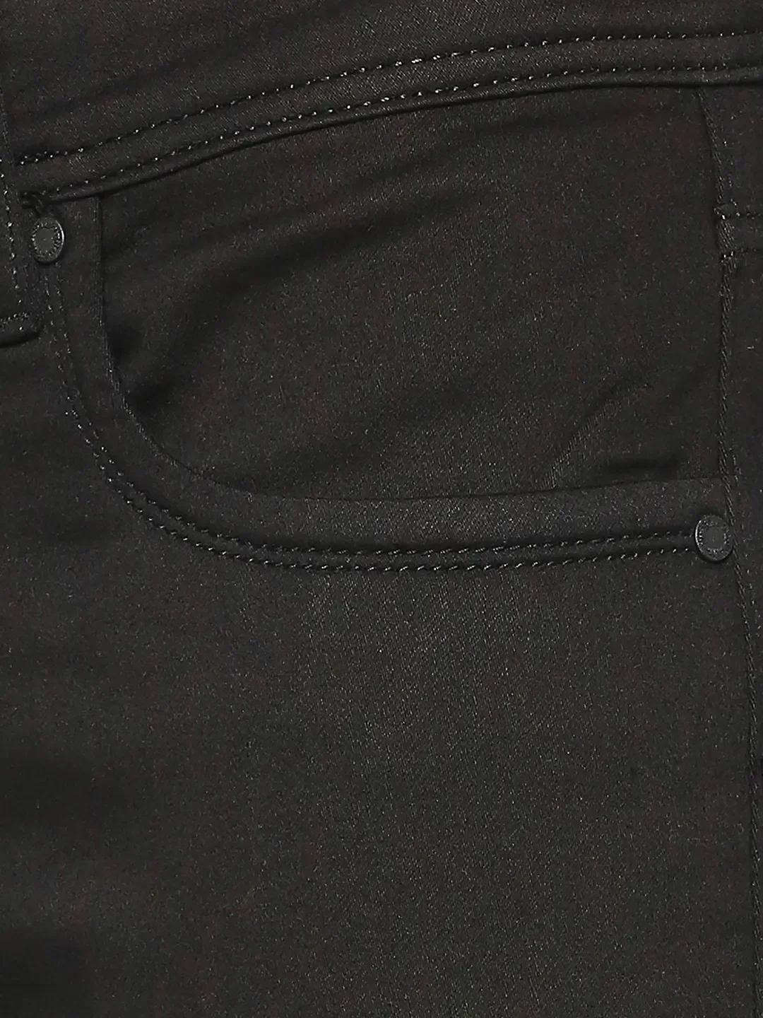 Black Skinny Straight Fit Men's Denims by Being Human Clothing - Image 5