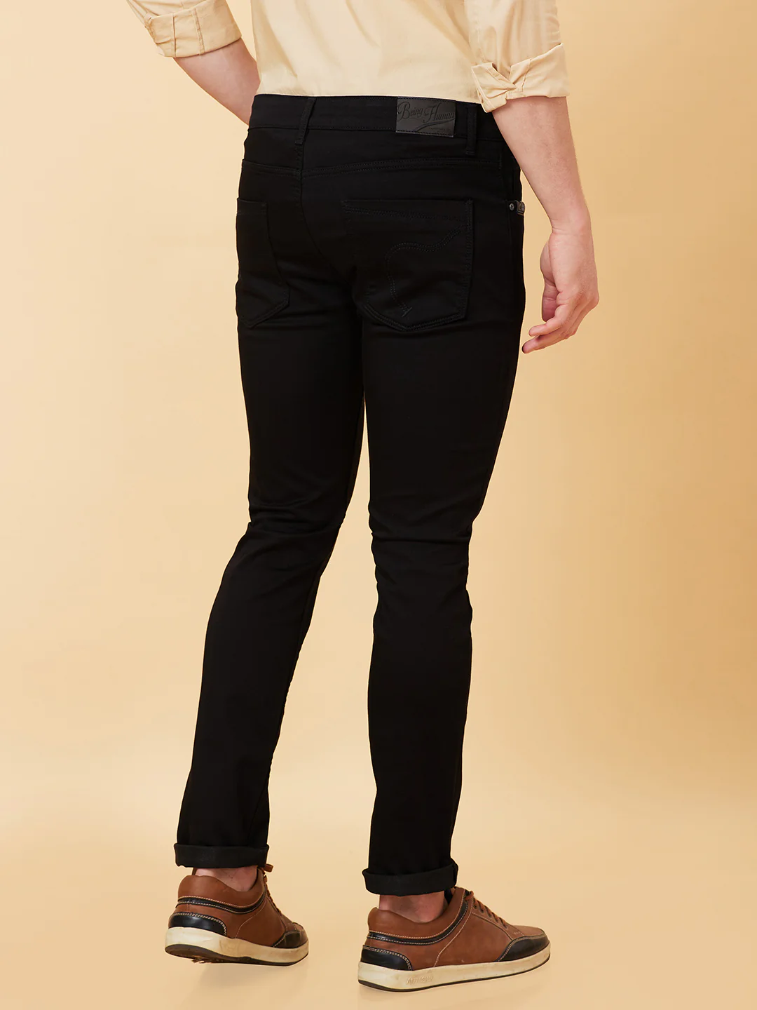 Black Skinny Fit Denims For Men By Being Human Clothing - Image 4