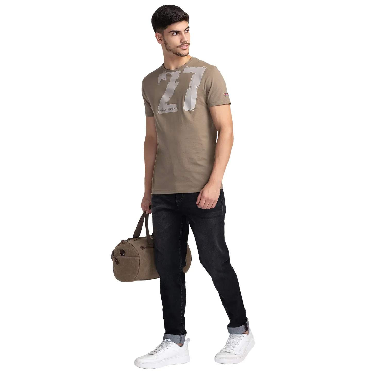 Black Skinny Straight Fit Men's Denims by Being Human Clothing - Image 6