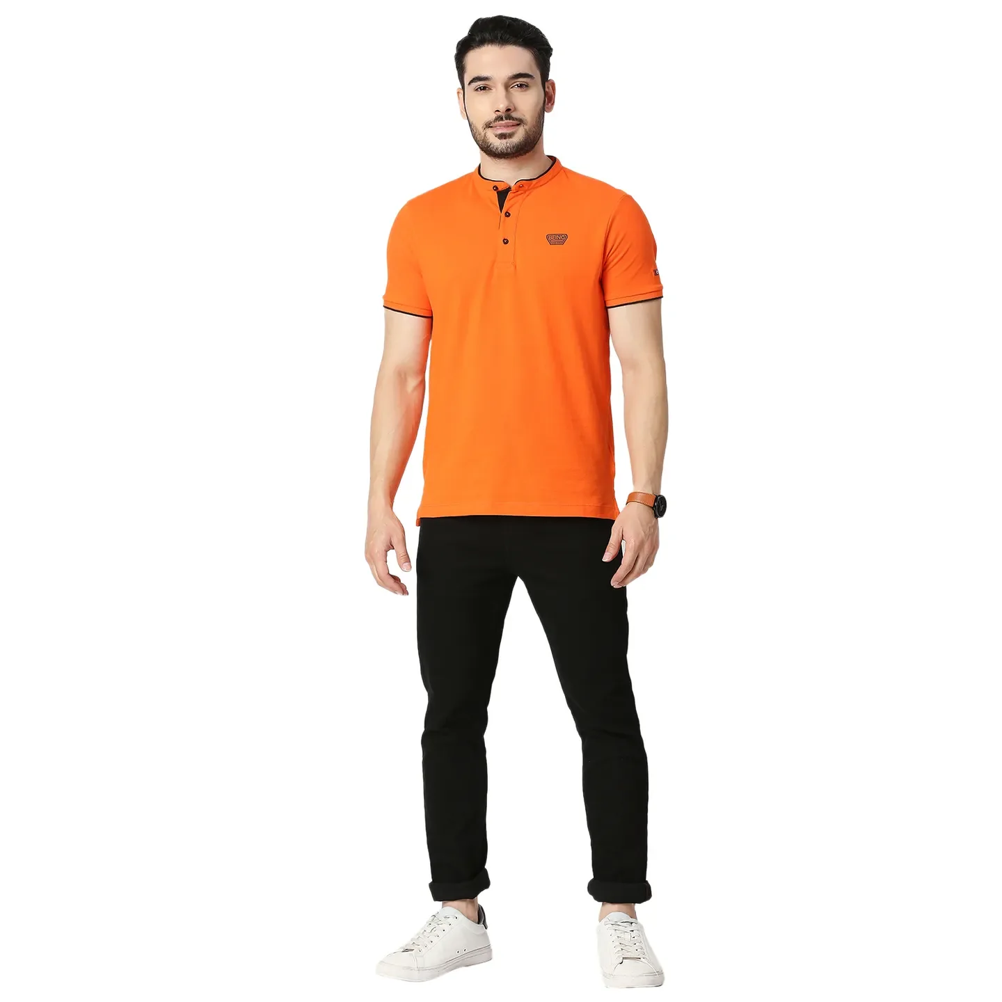 Black Skinny Straight Fit Men's Denims by Being Human Clothing - Image 5