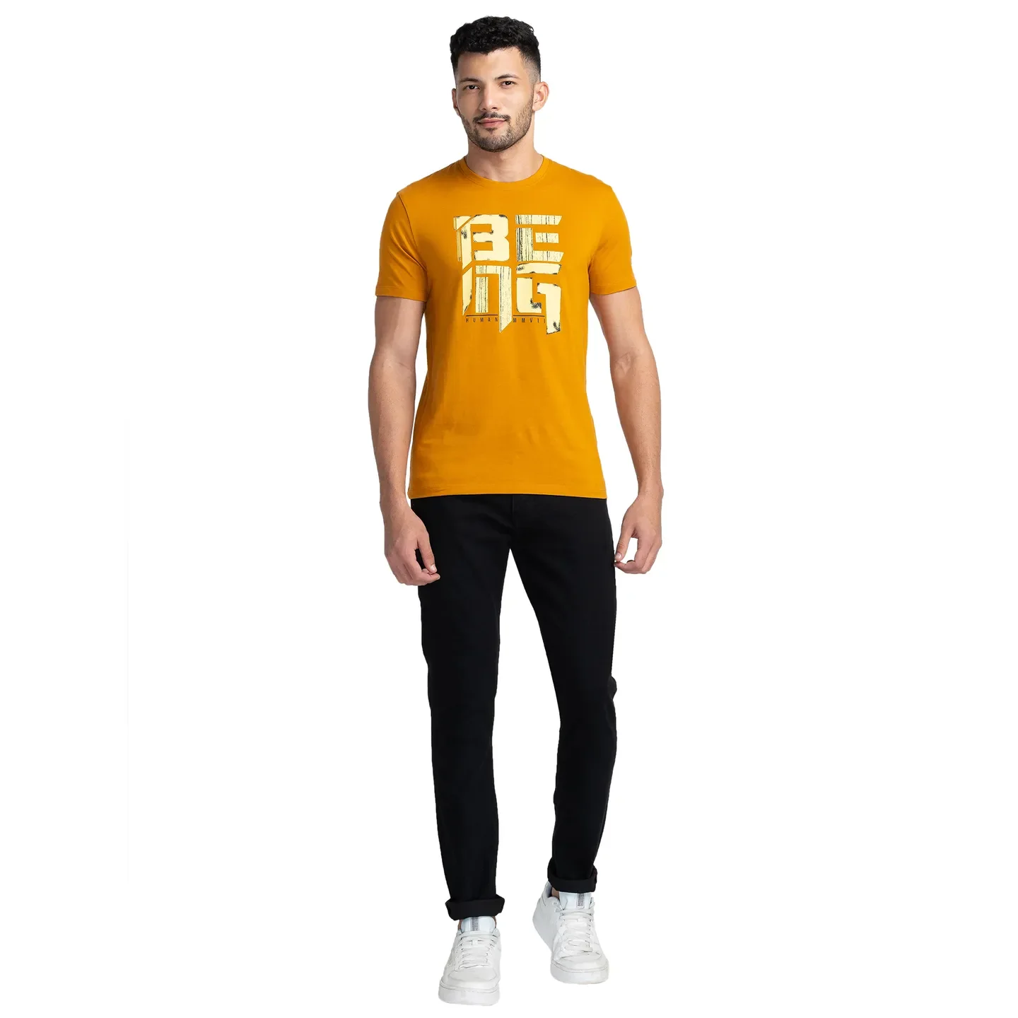 Black Skinny Straight Fit Men's Denims by Being Human Clothing - Image 2